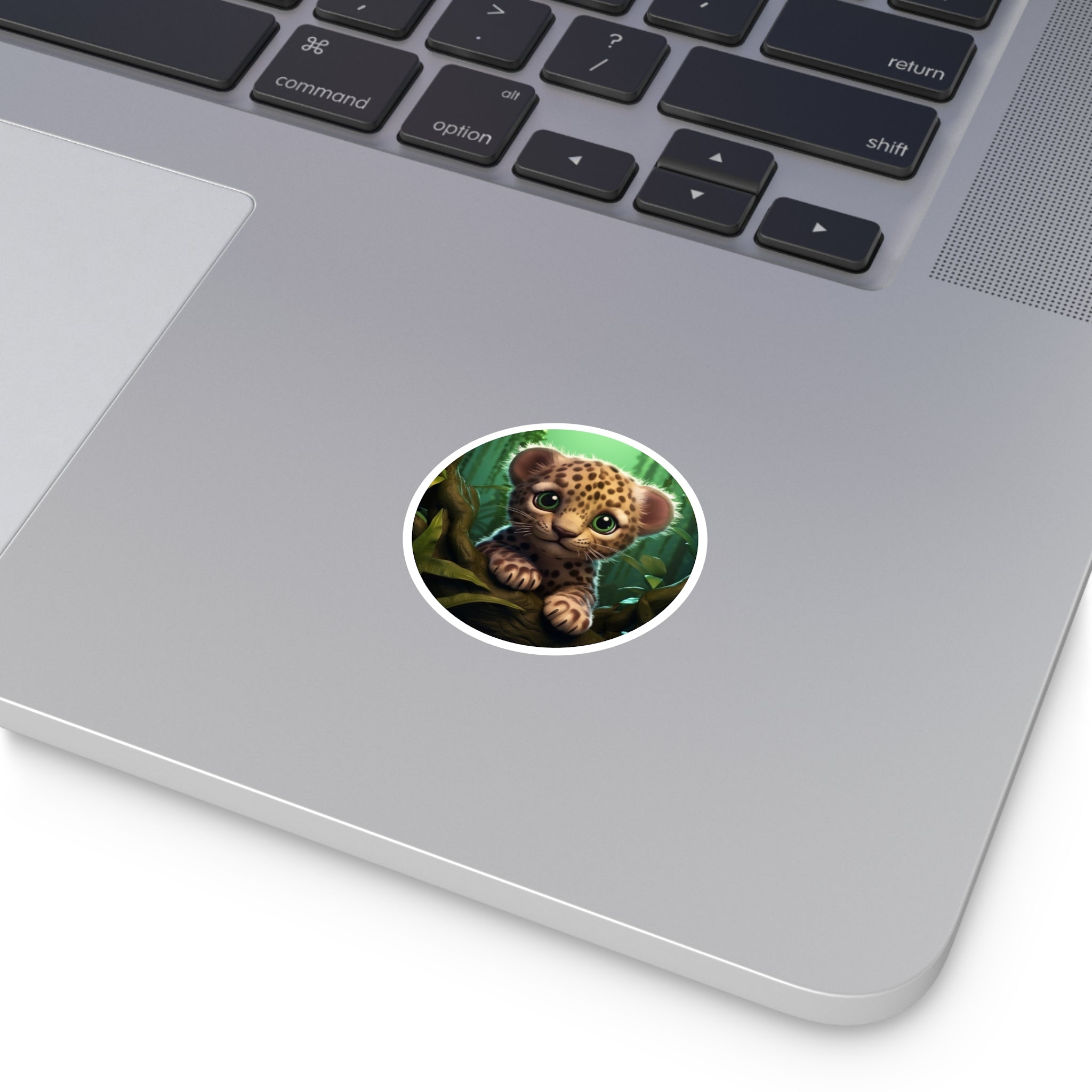 Baby Jaguar Sticker, Cute Jungle Art, Adorable Animal Design, Playful Gift