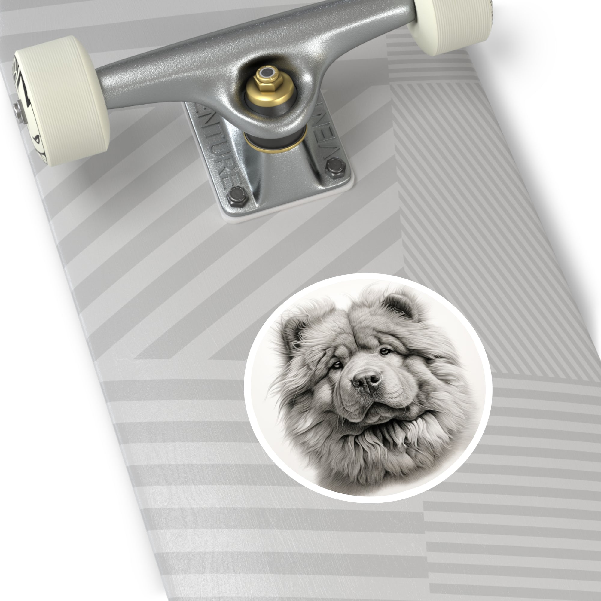 Chow Chow Portrait, Sketch Realism Sticker, Dog Lover Gift, Gentle Spirit