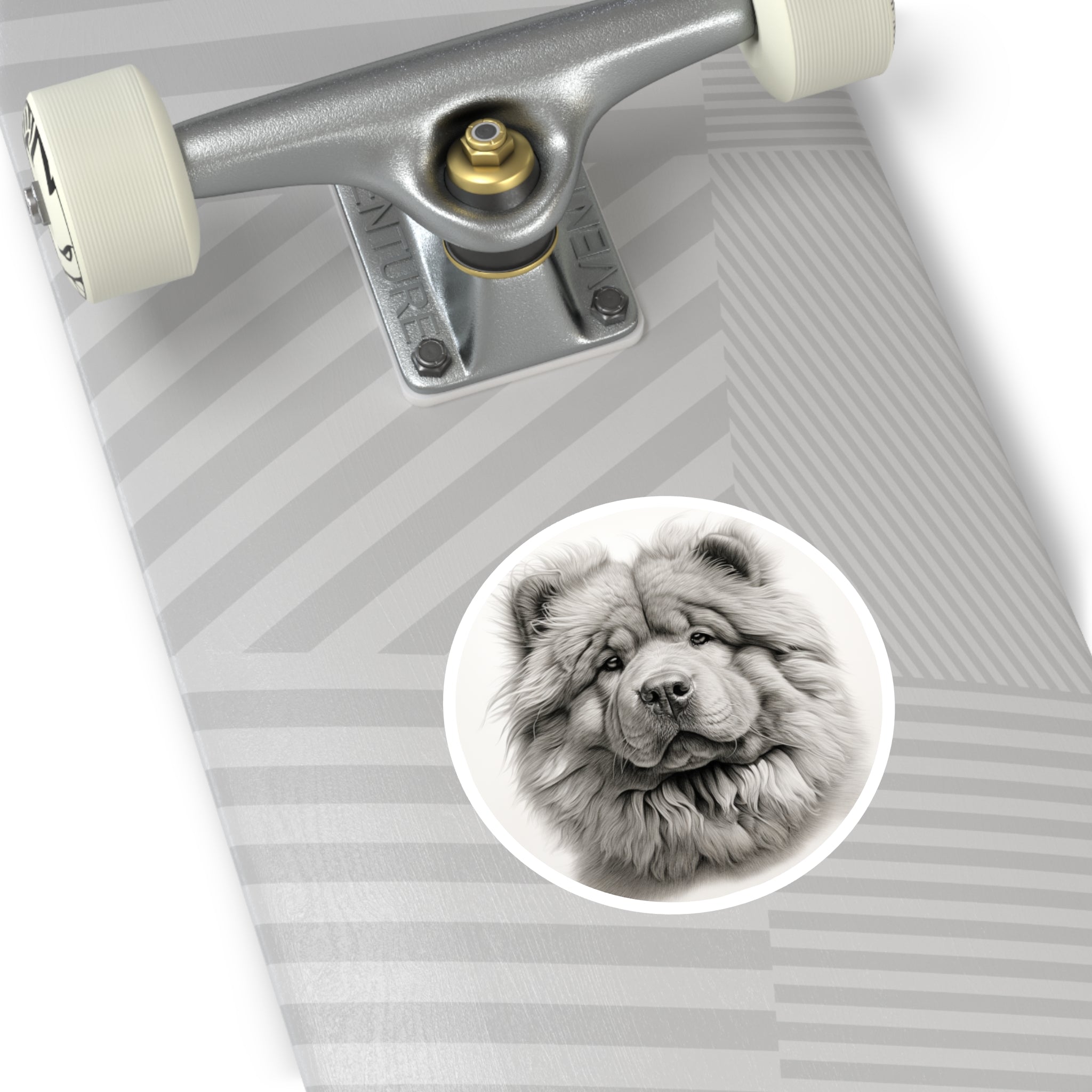 Chow Chow Portrait, Sketch Realism Sticker, Dog Lover Gift, Gentle Spirit
