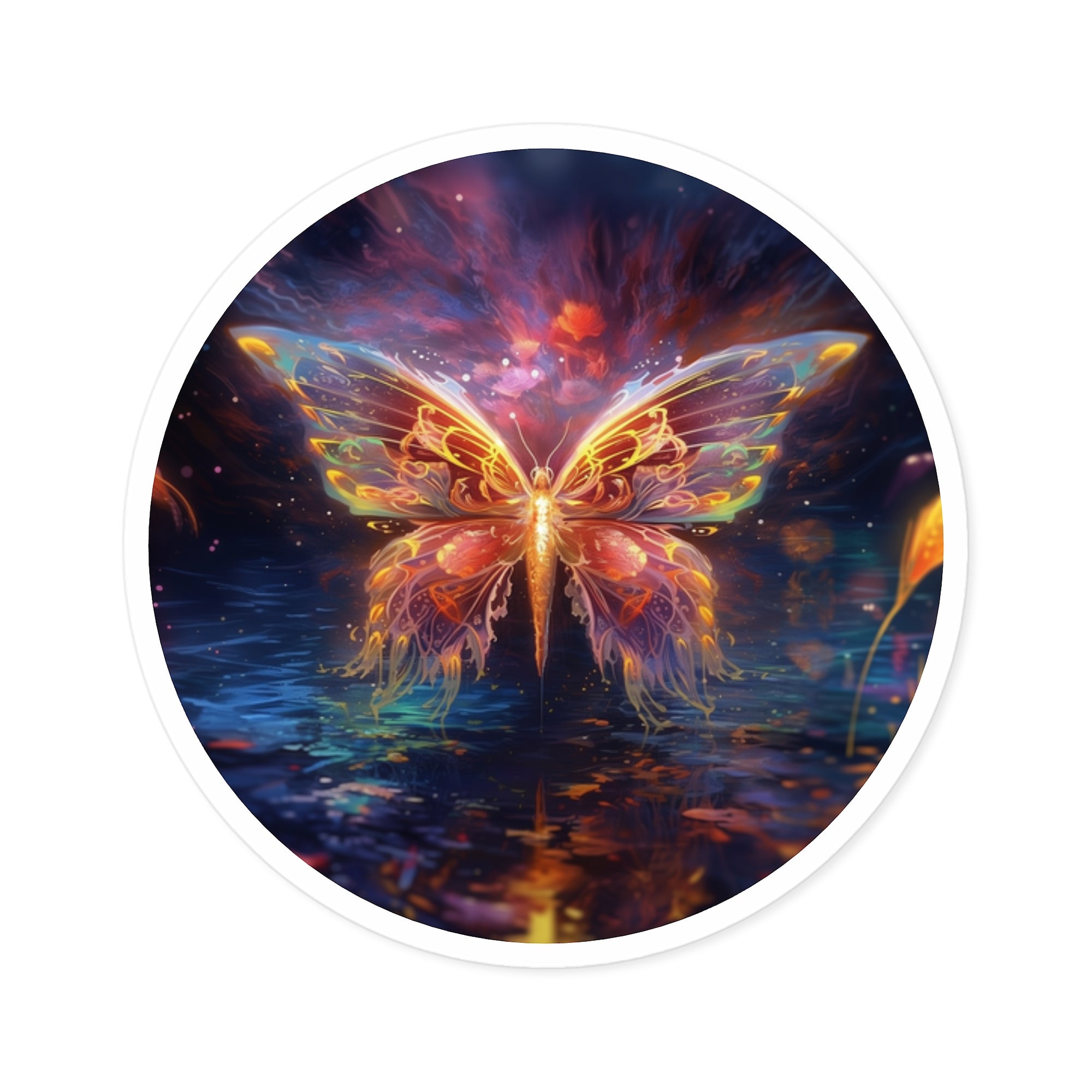 Butterfly Pattern Art, Nature Sticker, Notebook Decor, Creative Gift