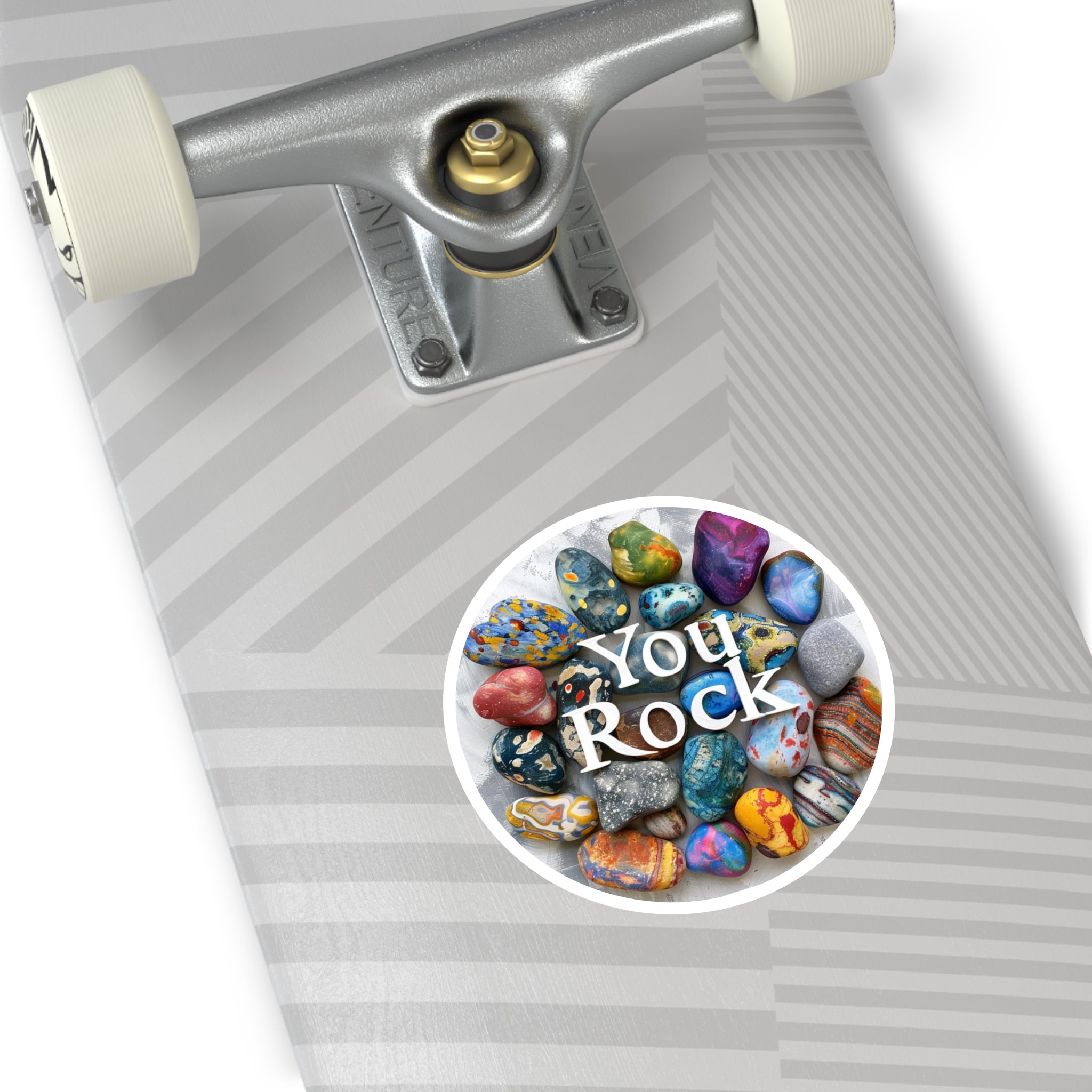 You Rock Sticker, Colorful Gemstone Art, Positivity Design, Fun Gift