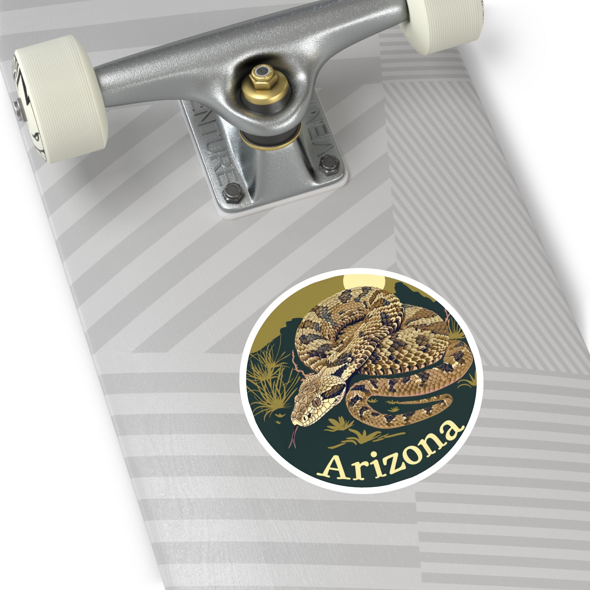Arizona Snake Sticker, Diamondback Design, Desert Wildlife Art, Southwest Gift