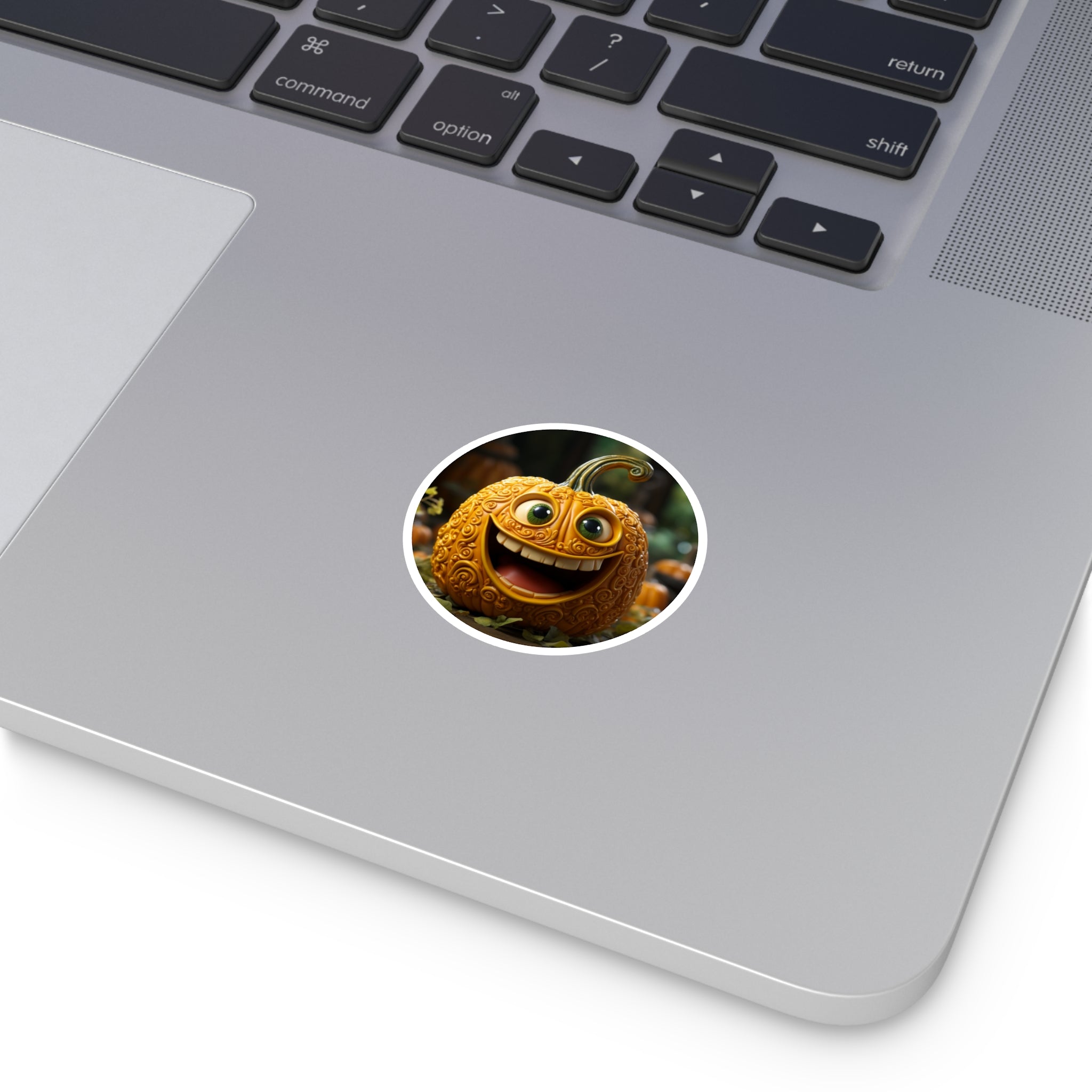 Happy Pumpkin Face, Cartoon Sticker, Laptop Decal, Halloween Fun Gift