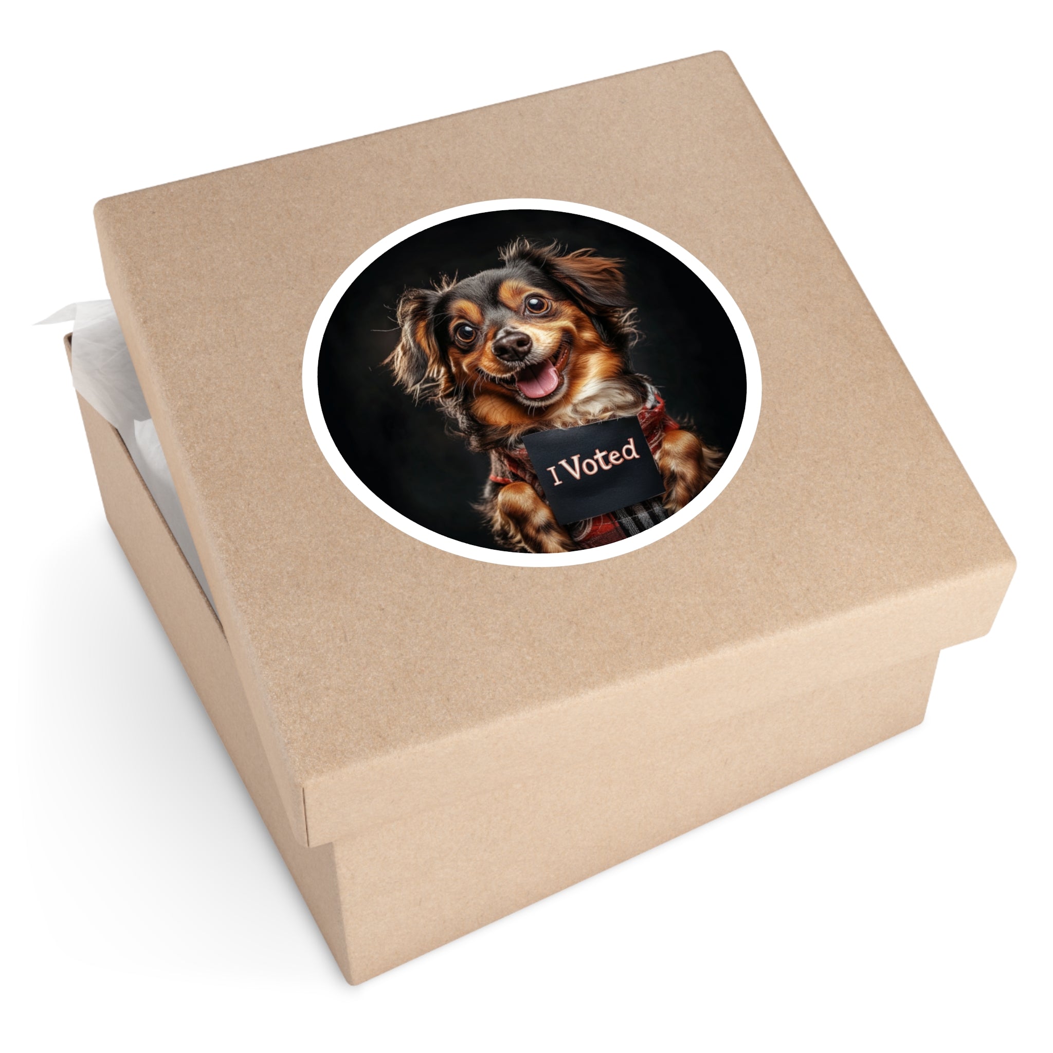 Dog, “I Voted” Sticker, Laptop Decal, Gift for Dog Lovers