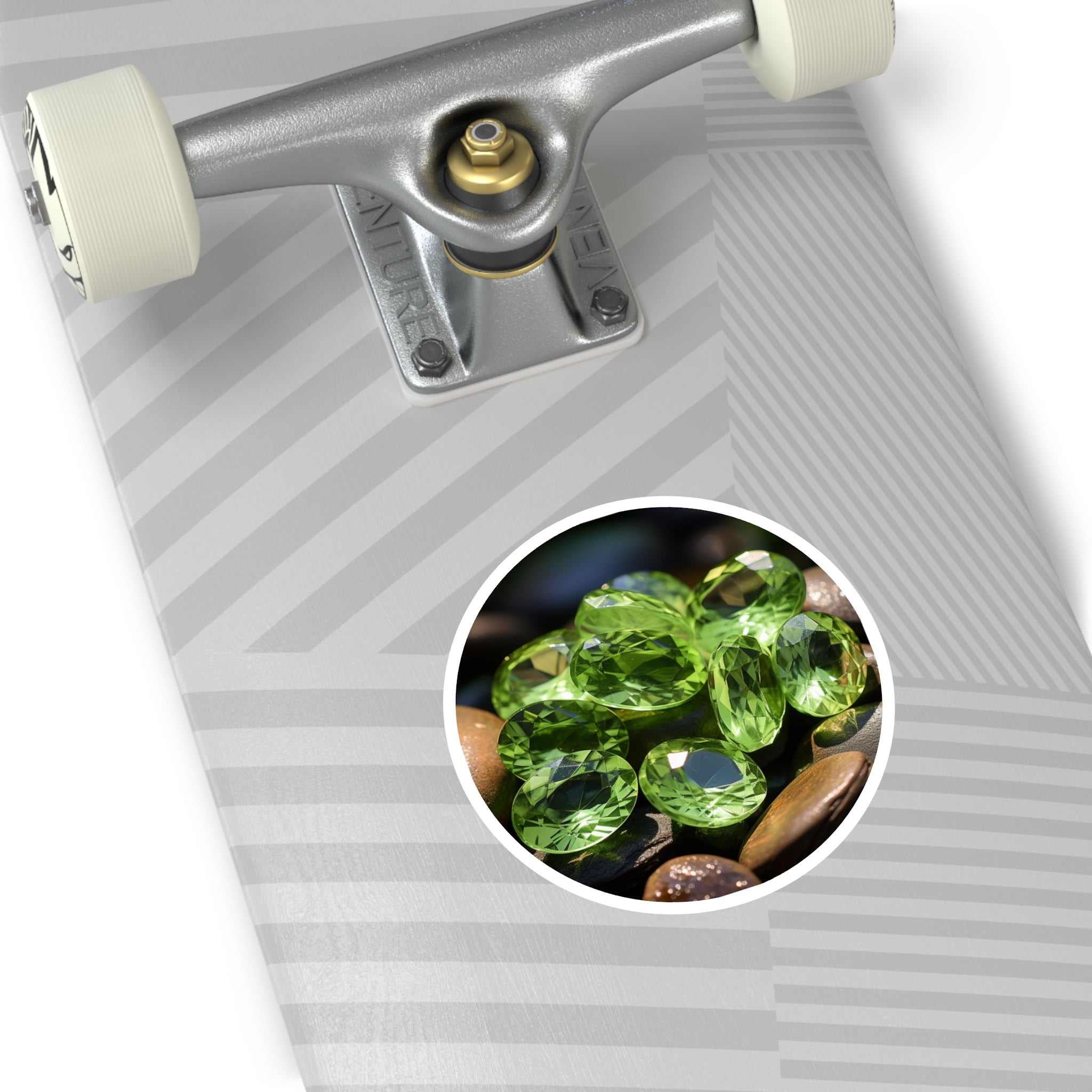 Peridot Gem Cluster, Green Gemstone Sticker, Mineral Art, Nature Decor