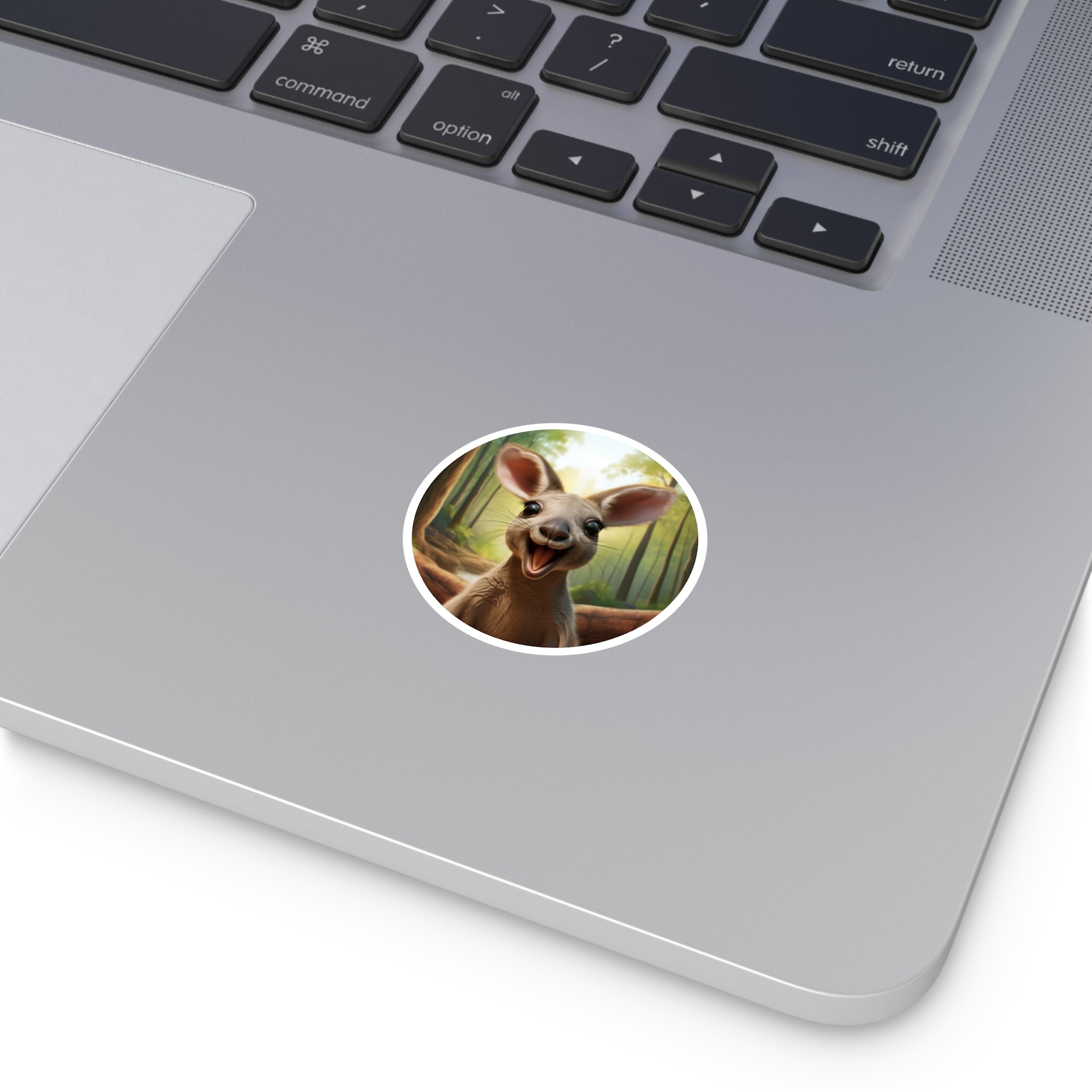 Happy Kangaroo Sticker, Cute Animal Art, Joyful Wildlife Design, Fun Gift