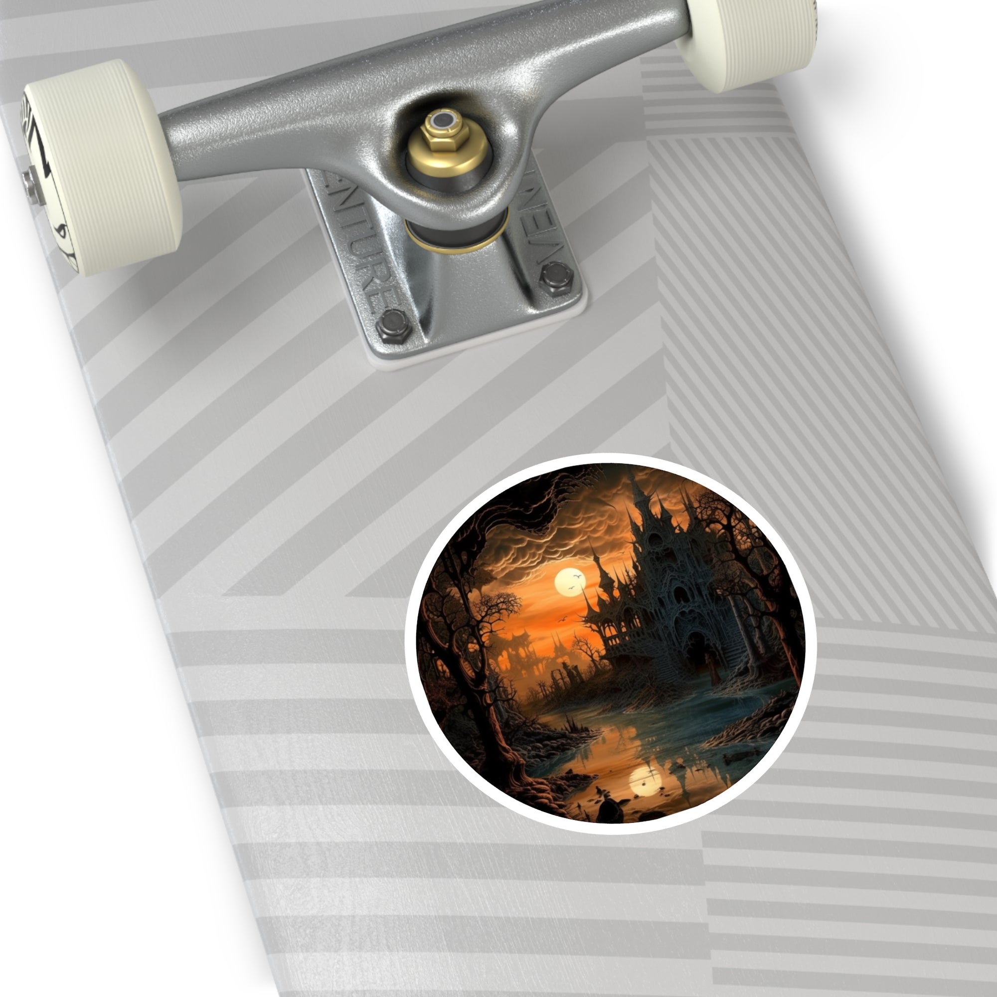 Fantasy Landscape Sticker, Surreal Art Style, Nature Decor