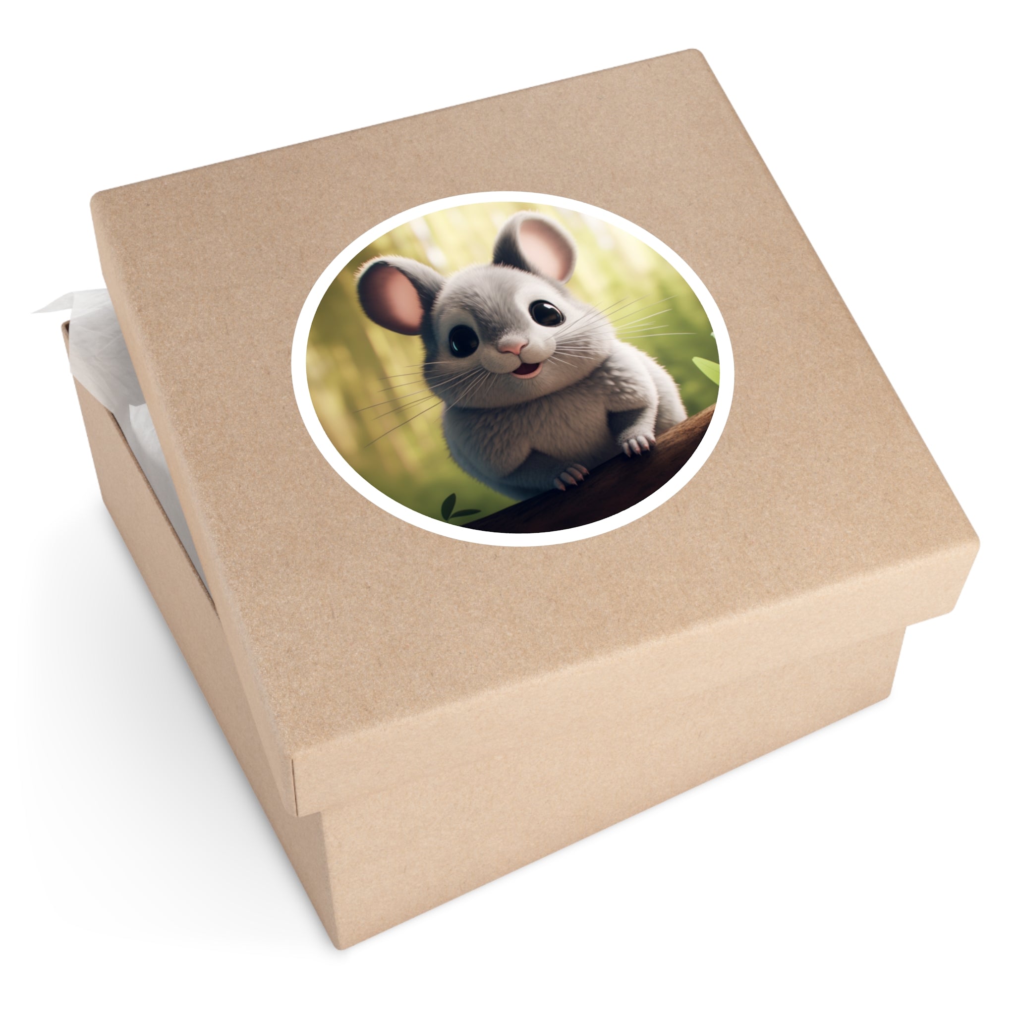 Cute Chinchilla, Adorable Forest Sticker, Nature Design, Sweet Companion
