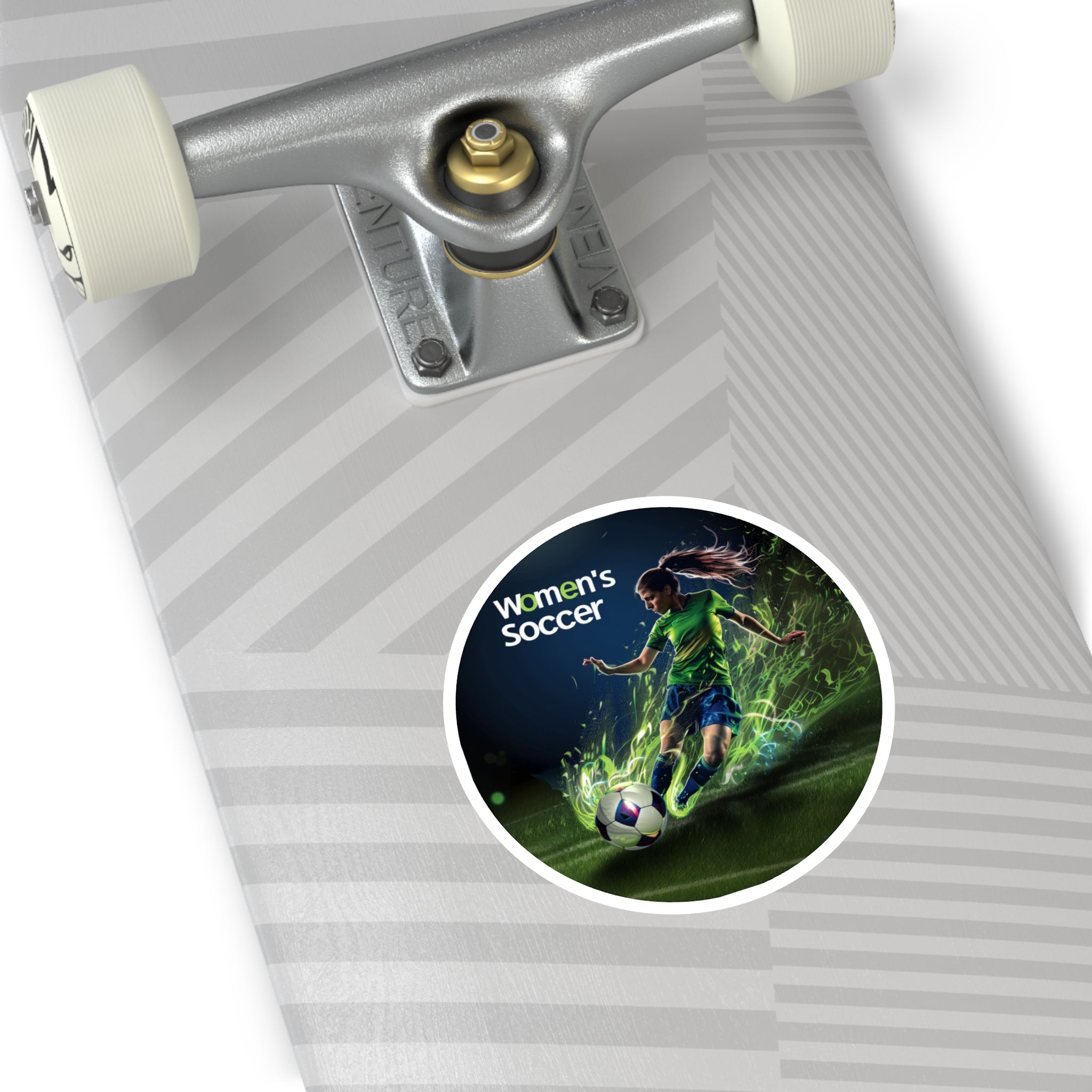 Women’s Soccer Sticker, Sports Energy Art, Athlete Design, Game Gift