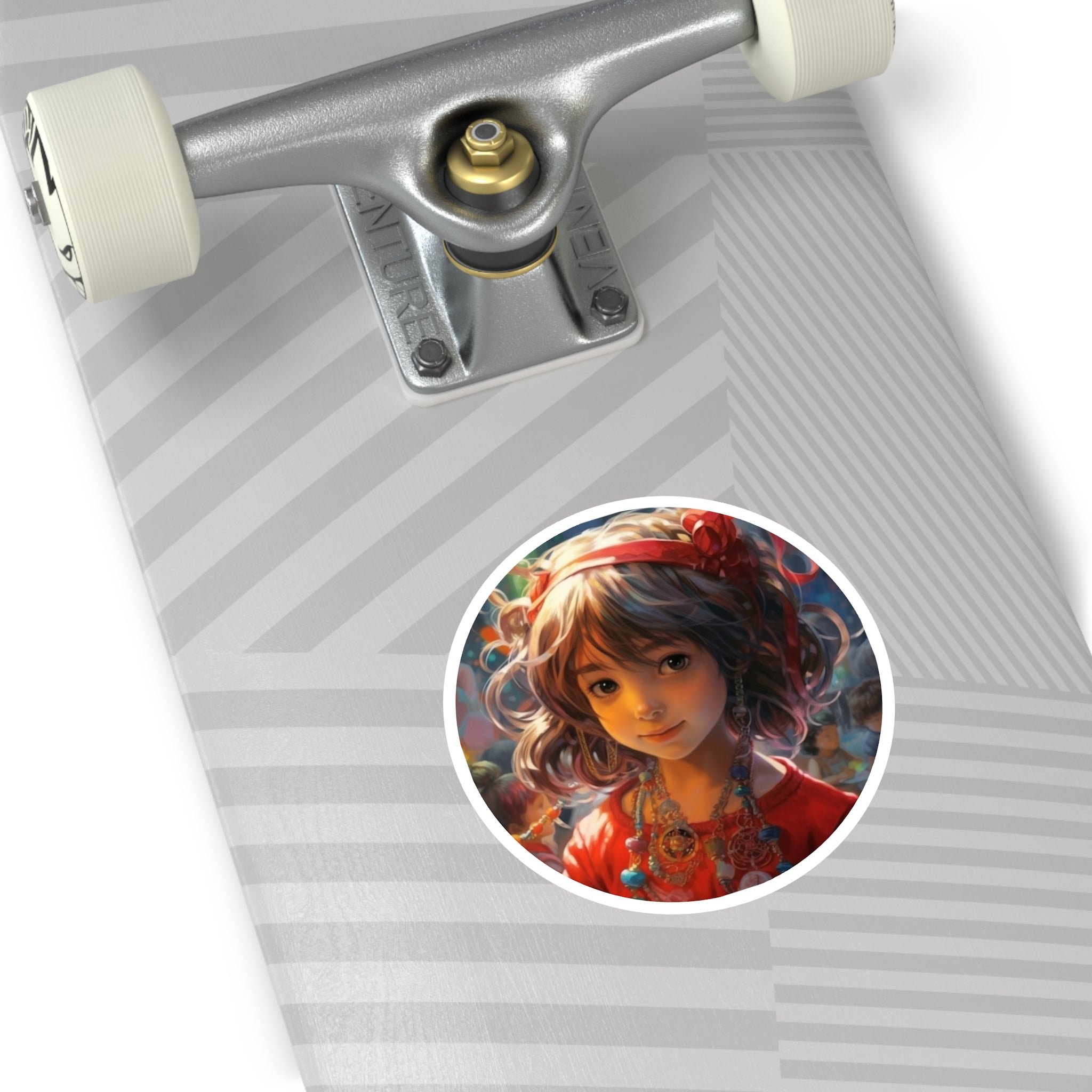 Sparkle Charms, Kids Portrait Sticker, Bright Joy, Festive Look