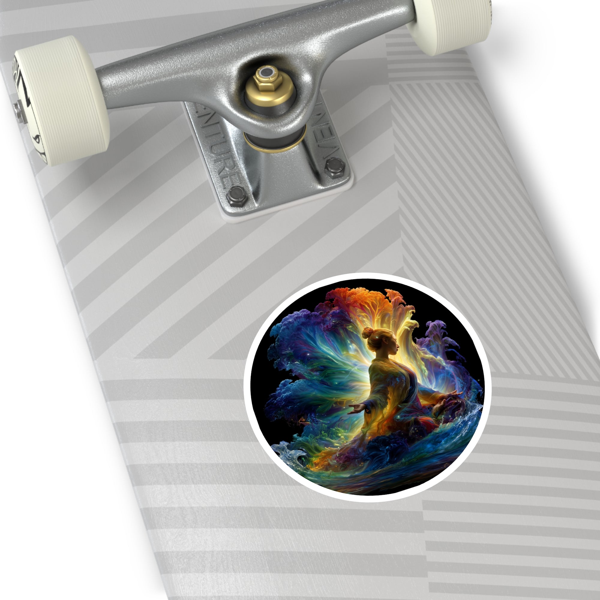 Color Aura Woman, Artistic Sticker, Notebook Decor, Creative Gift