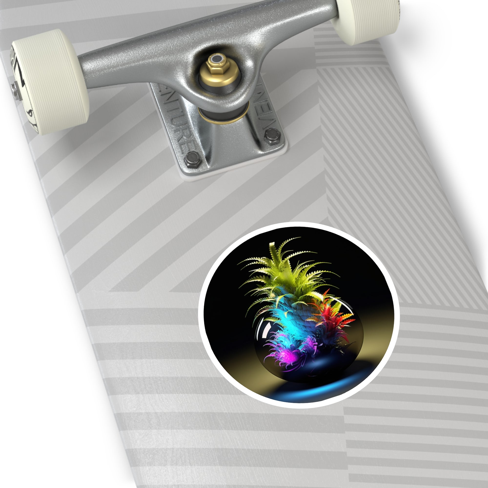 Glass Garden Sphere, Fantasy Plant Sticker, Modern Decor, Art Gift