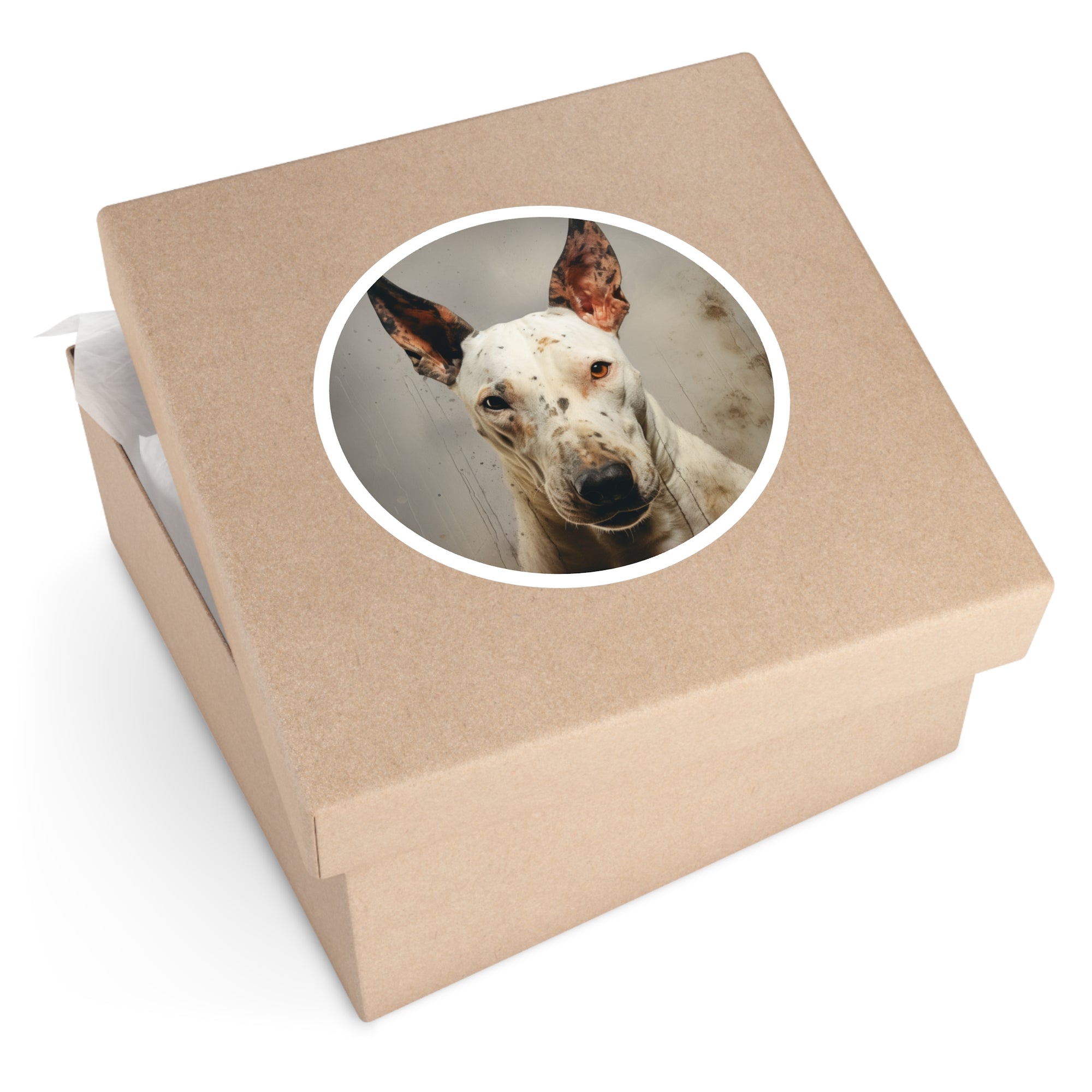 Bull Terrier, Minimalist Dog Sticker, Wabi-Sabi Art, Simple Beauty