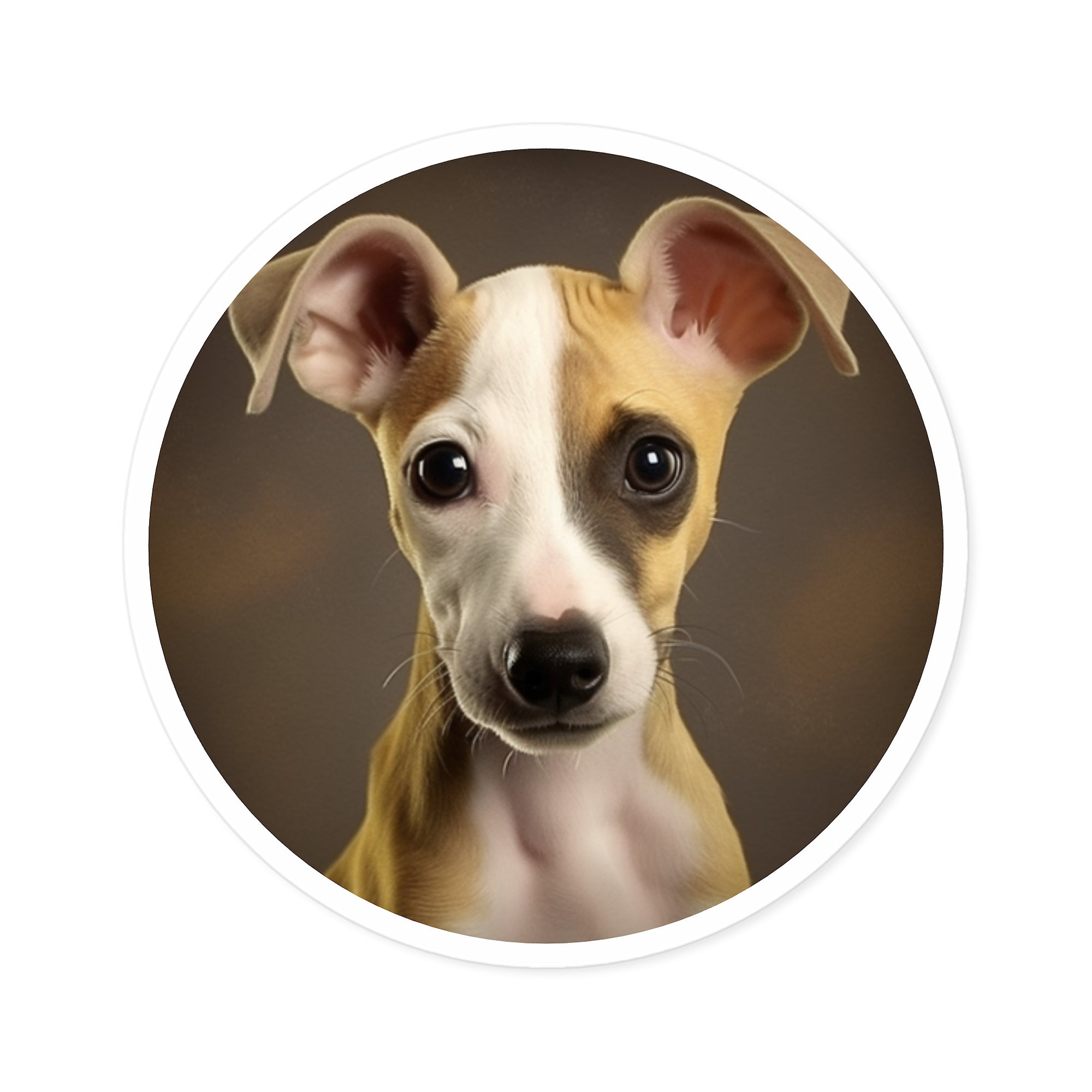 Whippet Puppy, Photorealistic Sticker, Laptop Decal, Gift for Dog Lovers