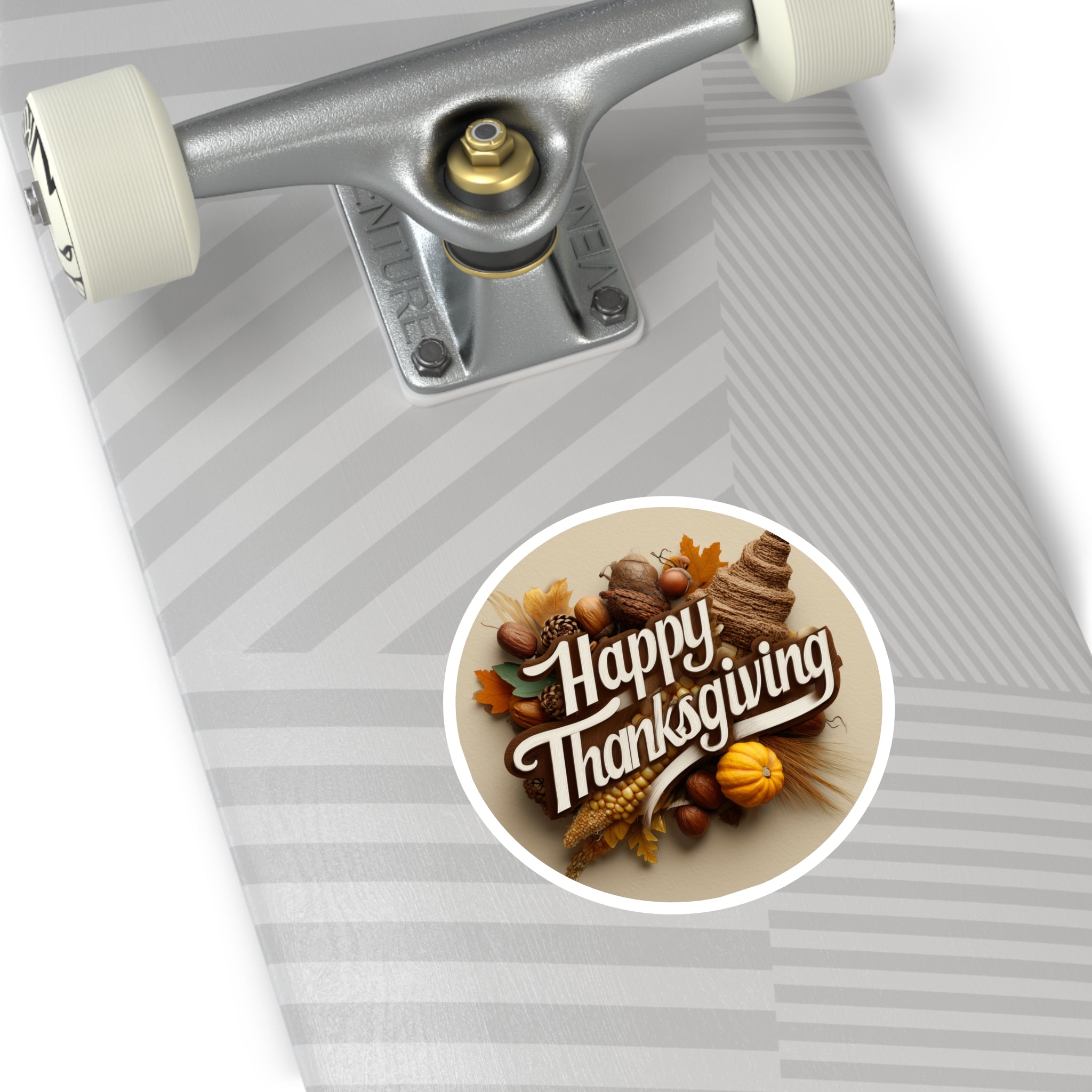 Happy Thanksgiving Sticker, Cornucopia Art, Autumn Harvest Design, Fall Gift