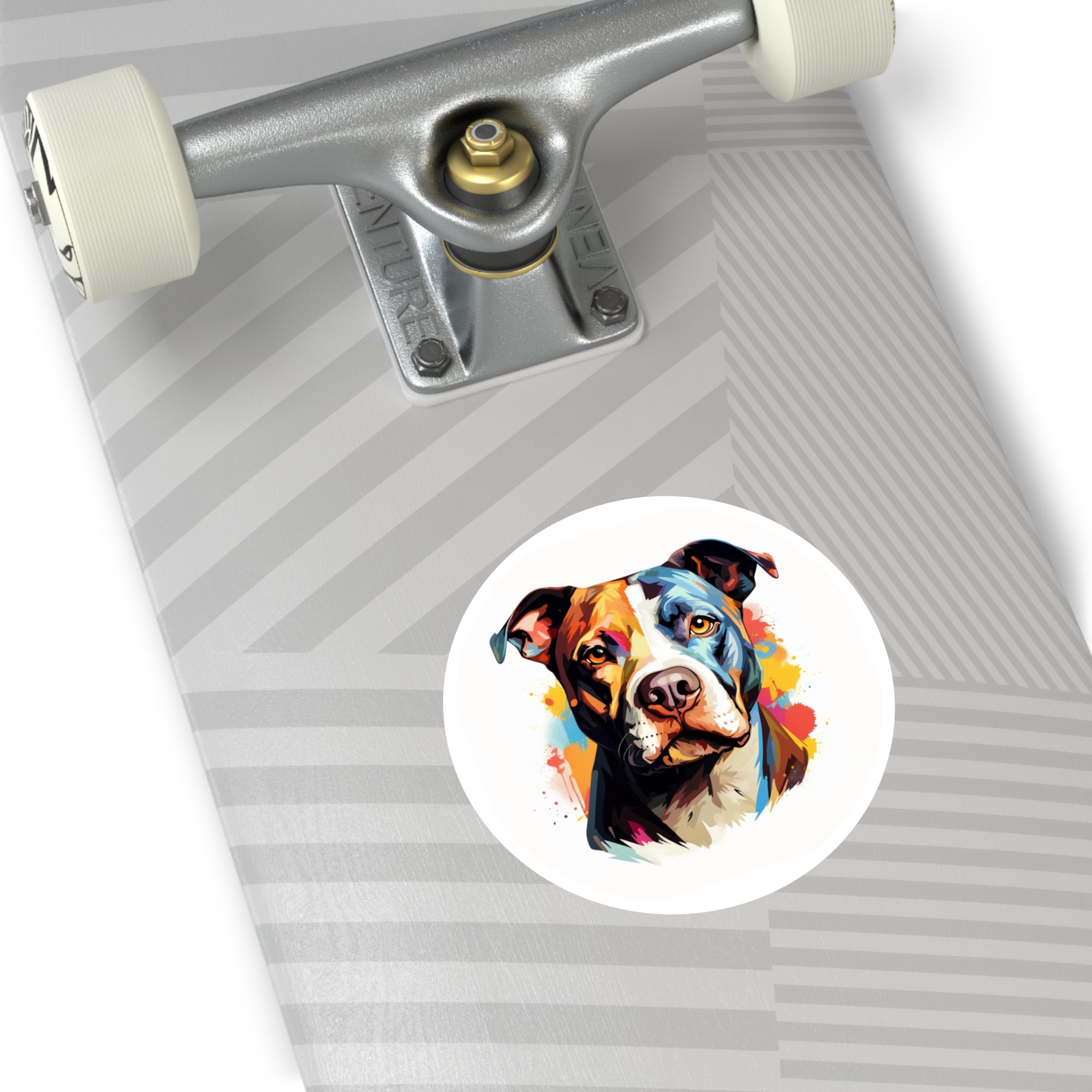 American Staffordshire Terrier, Halftone Sticker, Laptop Decal, Gift for Dog Lovers