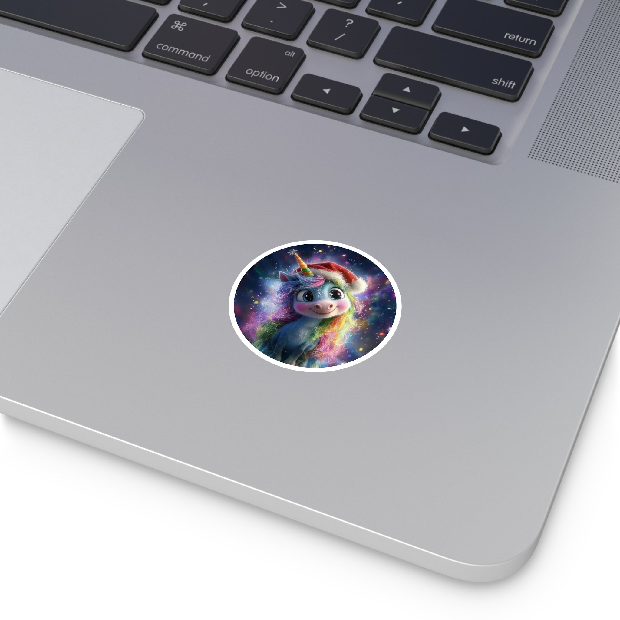 Cute Christmas Unicorn Sticker, Magical Holiday Art, Planner Gift, Festive Season