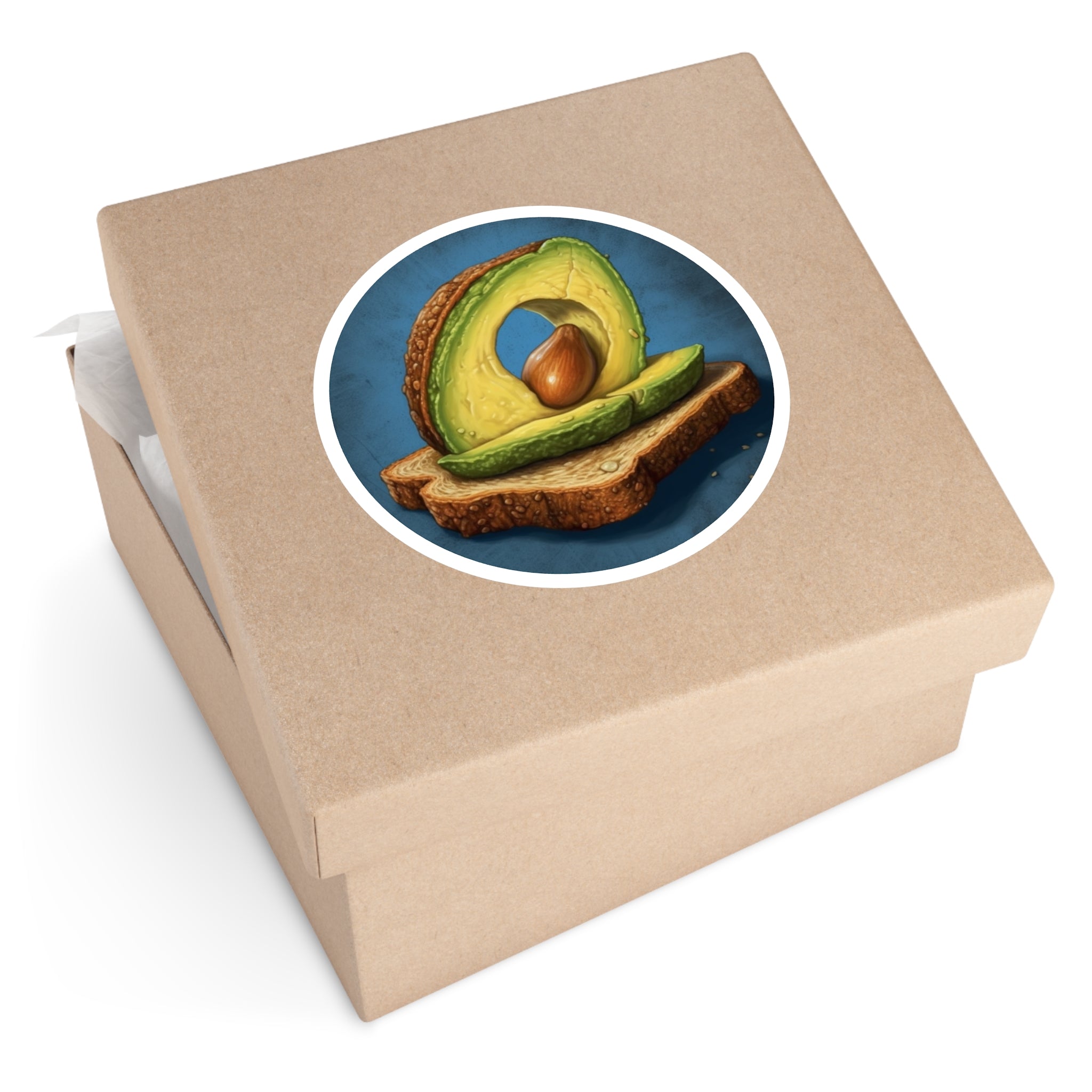 Avocado Toast, Funny Food Sticker, Breakfast Art, Trendy Design