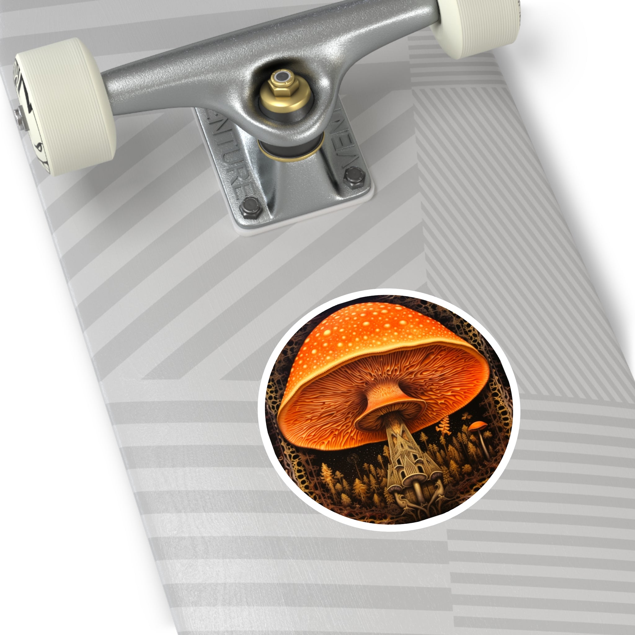 Filigree Mushroom, Nature Art Sticker, Notebook Decor, Unique Gift