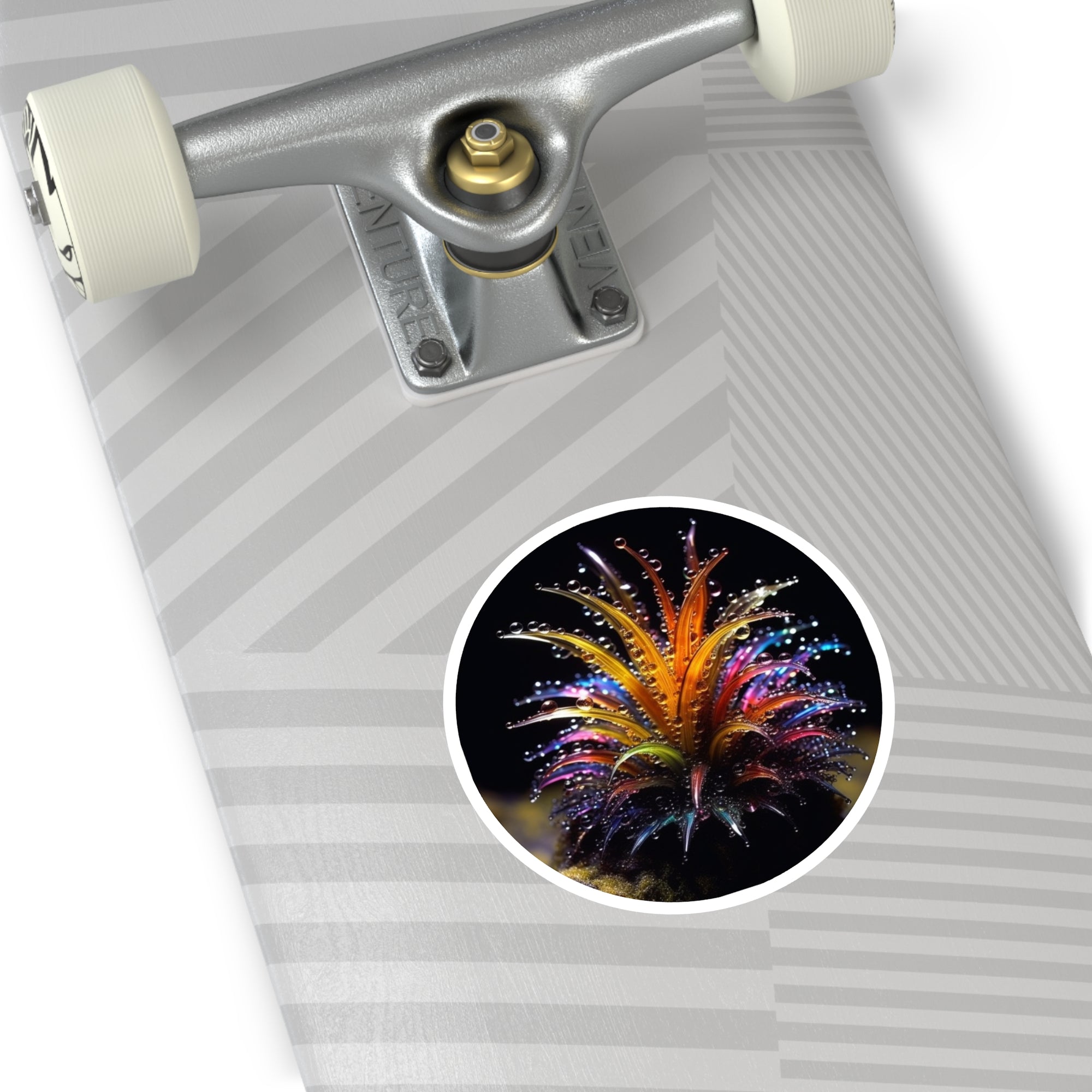 Colorful Coral Bloom, Fantasy Plant Sticker, Nature Art, Vibrant Decor