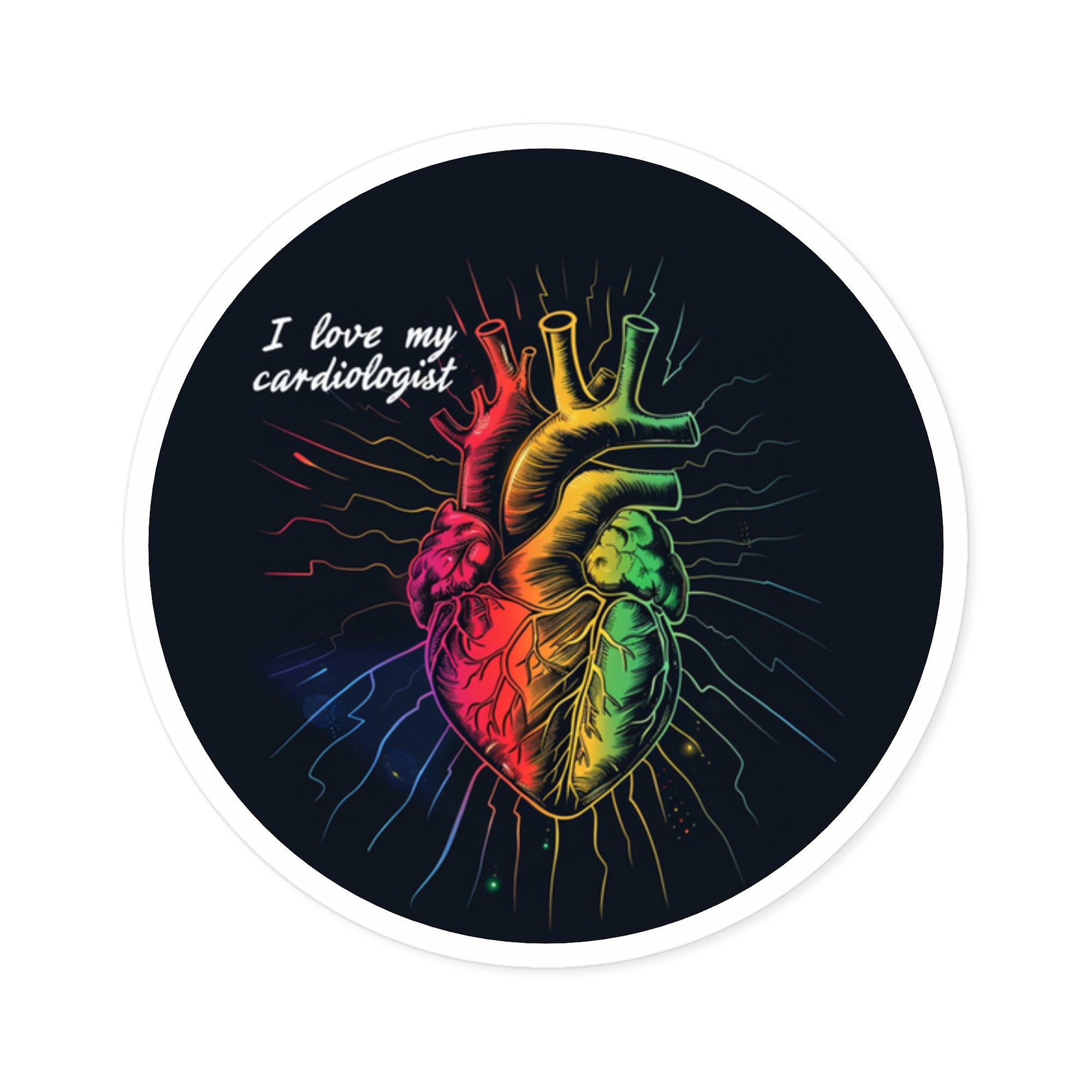Heart appreciation, medical Sticker, cardio theme, doctor support