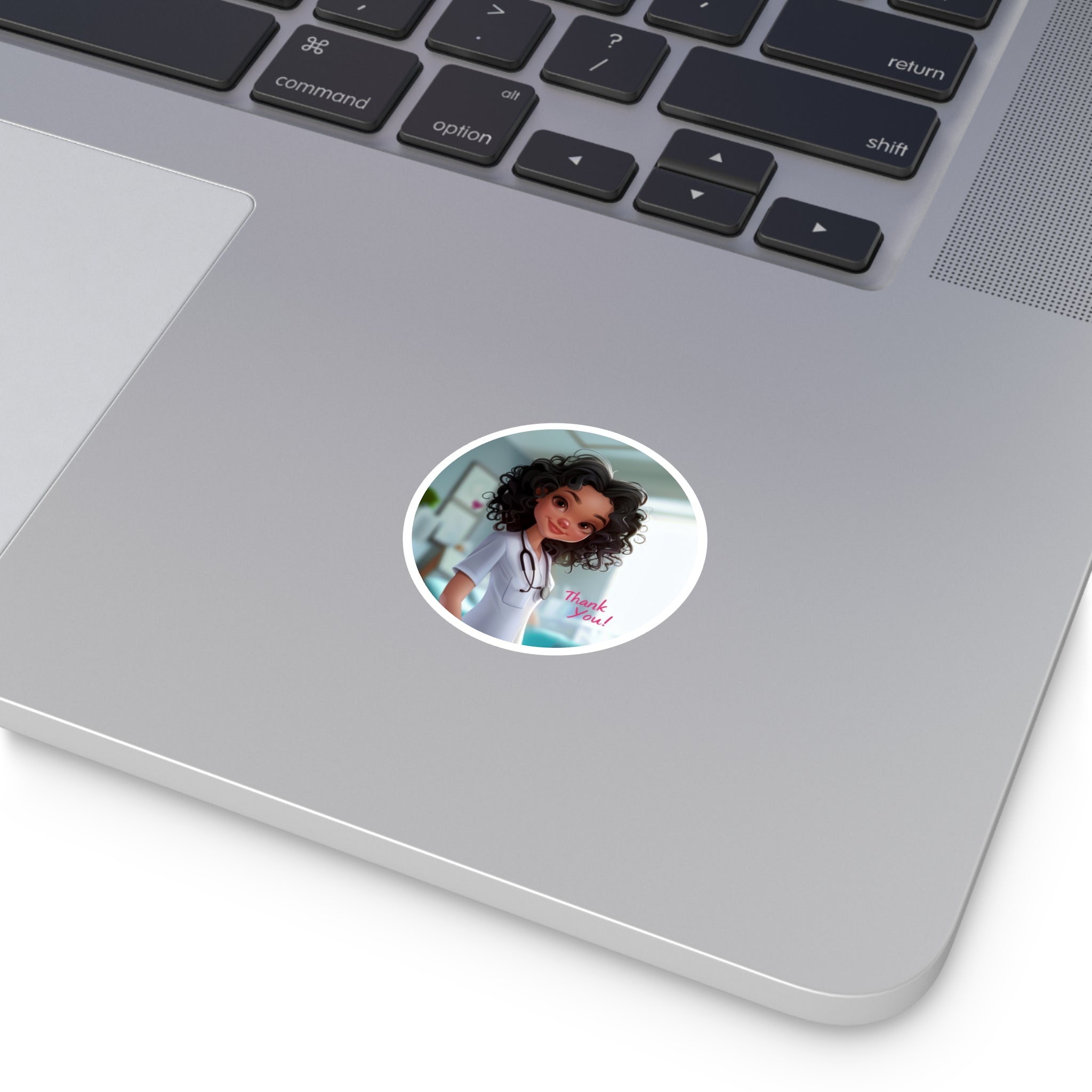 Nurse Thank You Sticker, Cartoon Style Art, Medical Appreciation, Gift