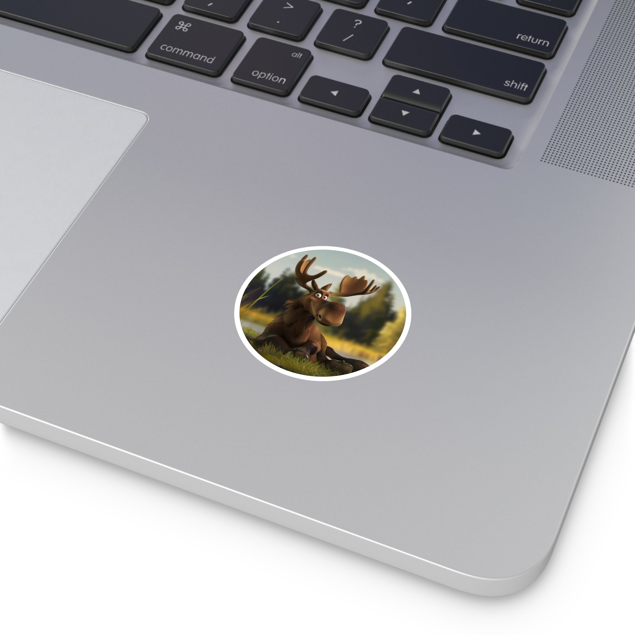 Cartoon Moose, Cute Animated Animal Sticker, Fun Nature Design, Kids Gift