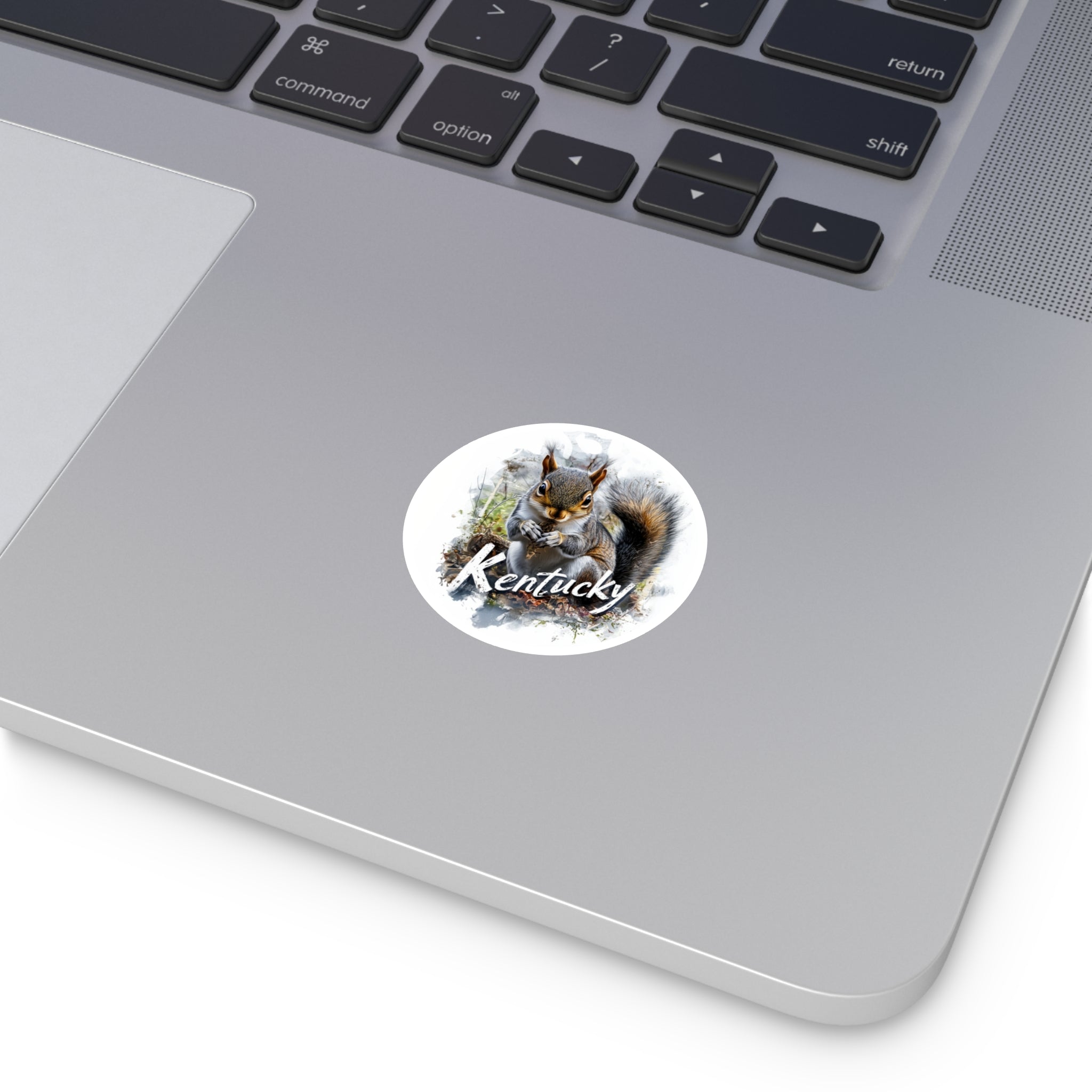 Kentucky Squirrel Autumn, Forest Scene Sticker, Water Bottle or Laptop, State Art