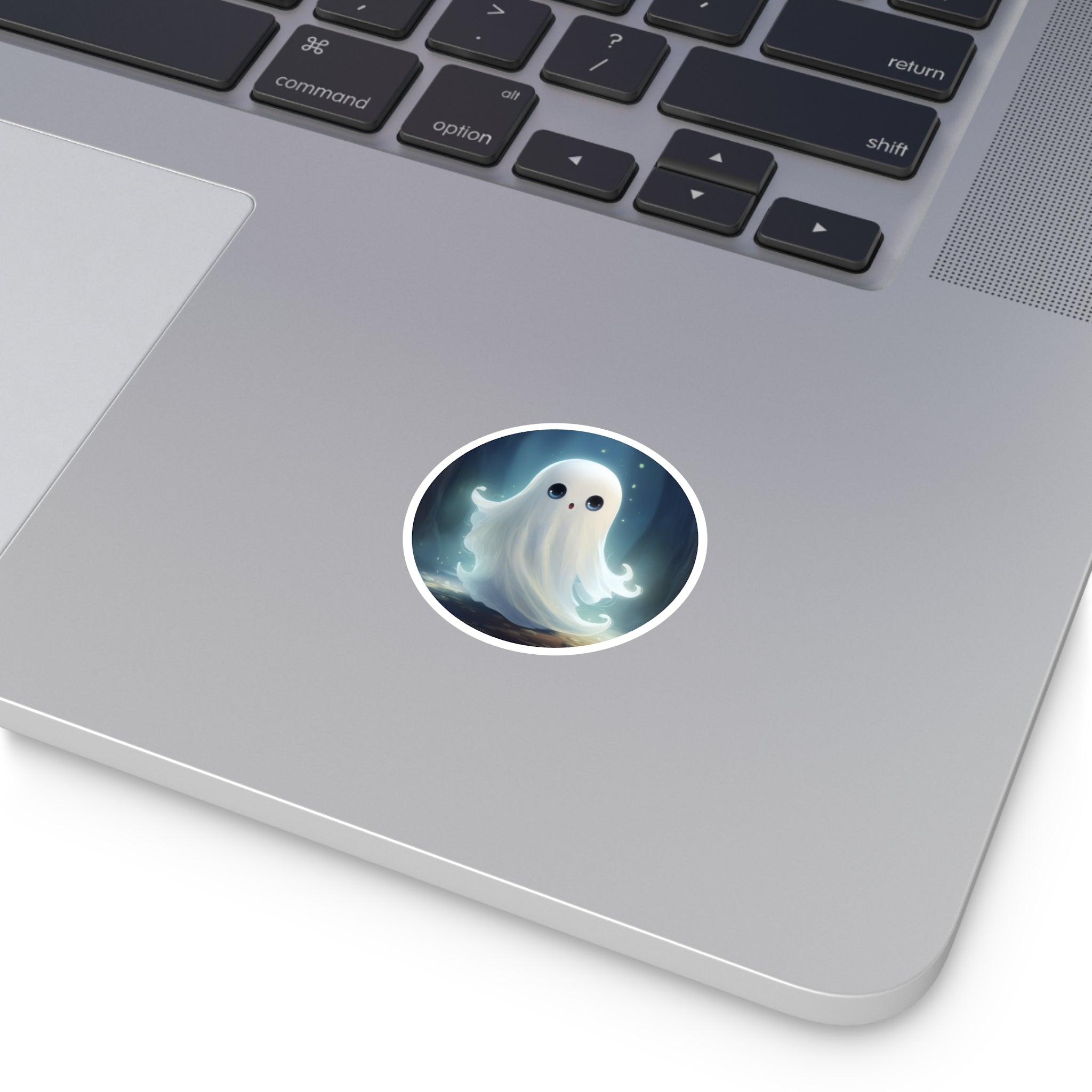 Cute Ghost Sticker, Kawaii Halloween Design, Spooky Season Art