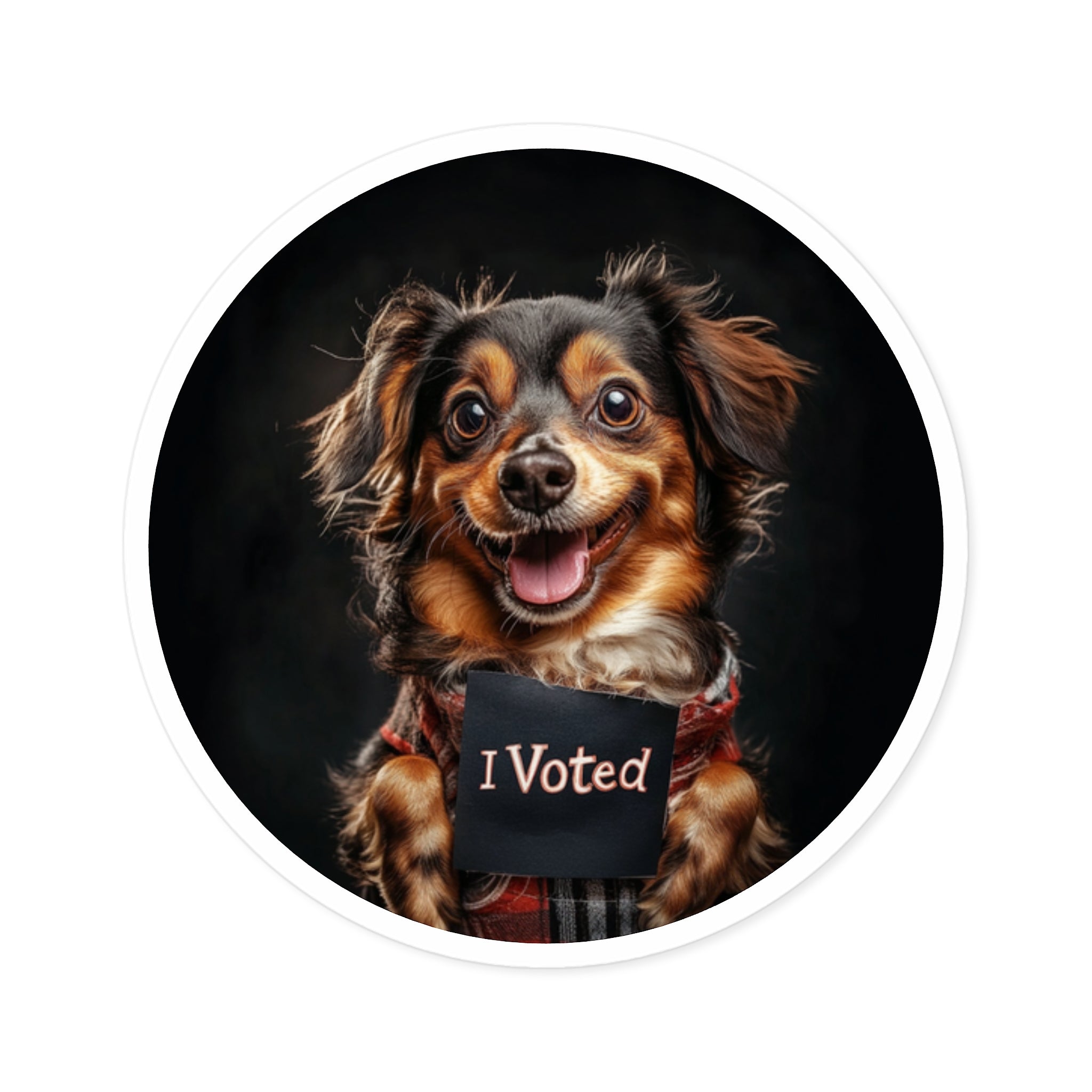 Dog, “I Voted” Sticker, Laptop Decal, Gift for Dog Lovers