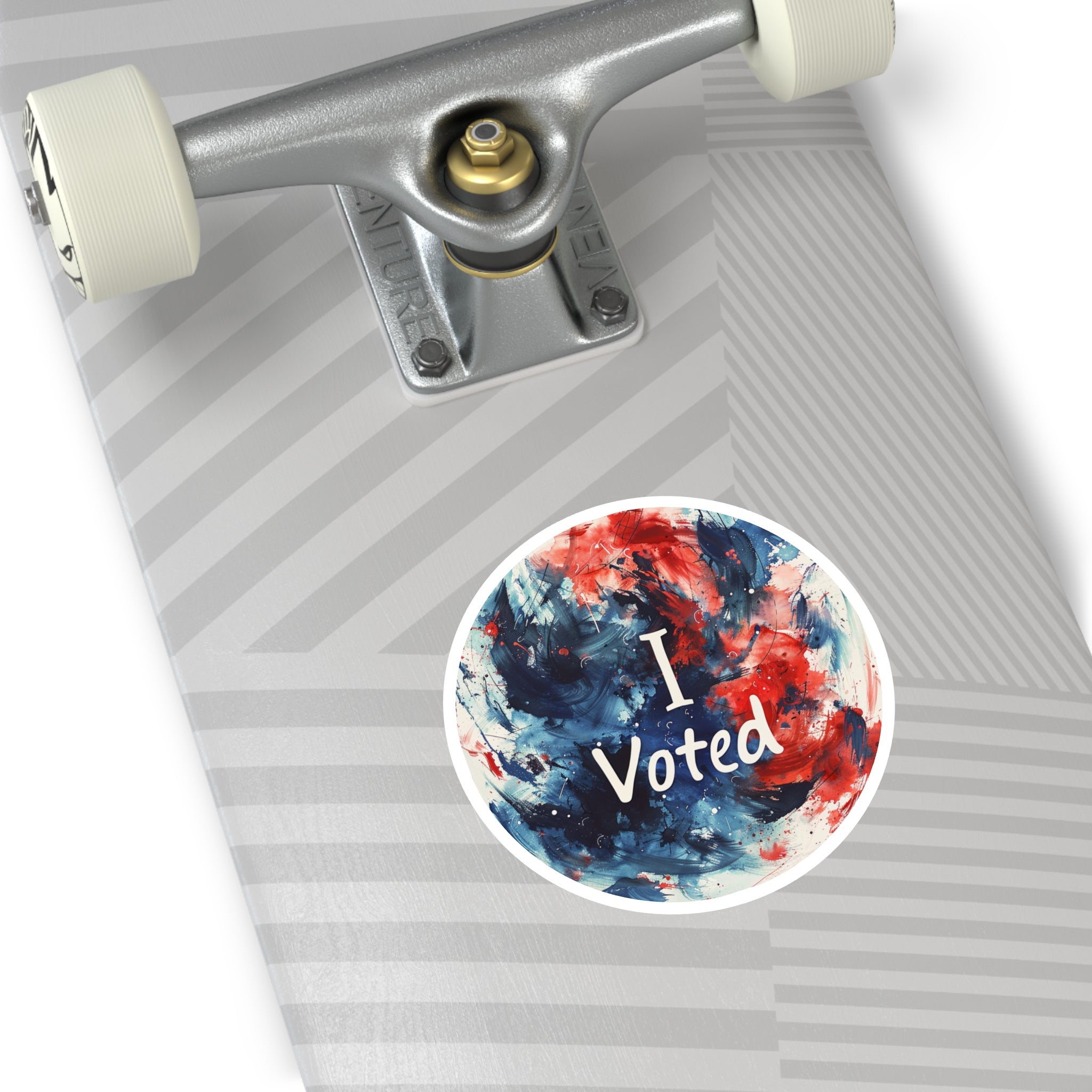 I Voted Sticker, Patriotic Paint Design, Election Day Art, Freedom Expression