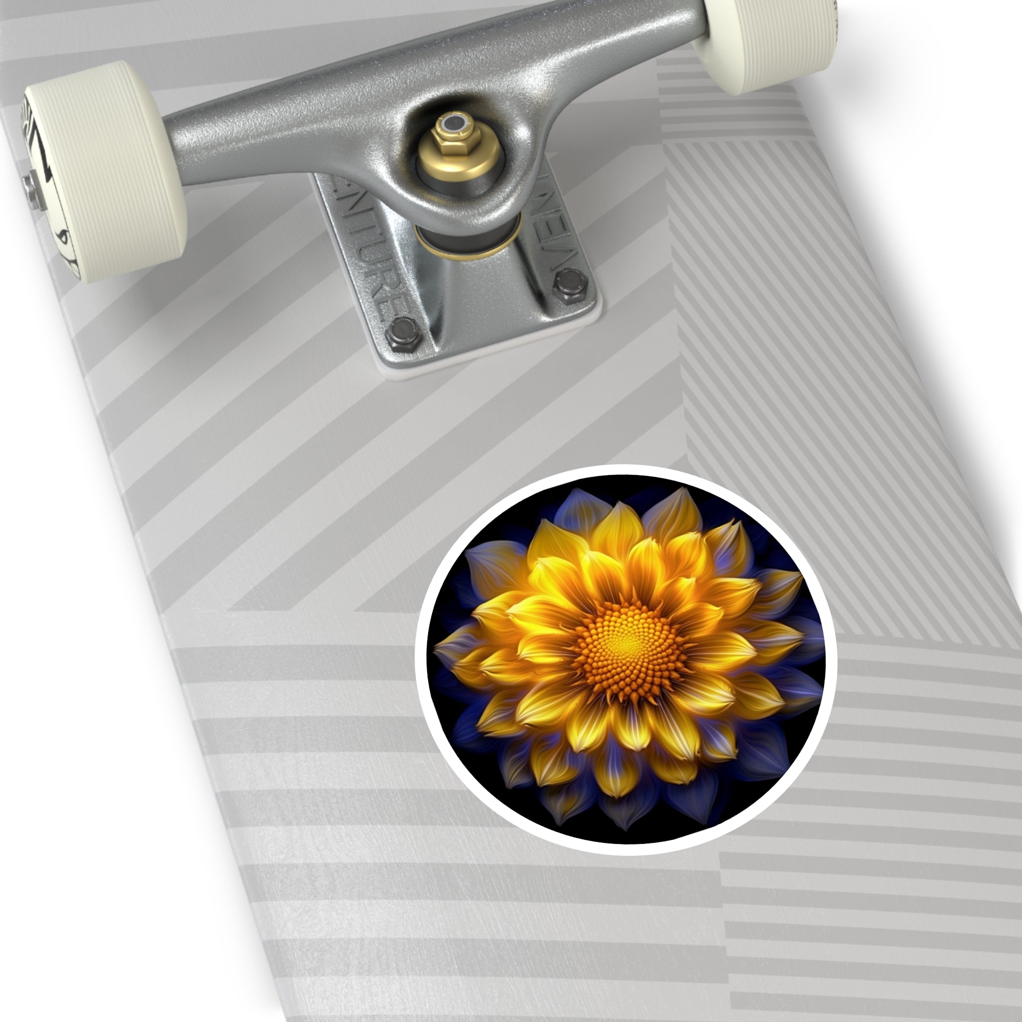 Sunflower Close-Up, Floral Art Sticker, Bright Decor, Nature Gift