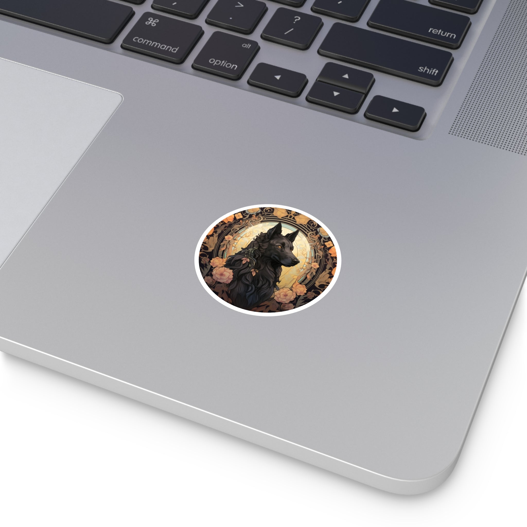 Belgian Sheepdog, Art Nouveau Sticker, Laptop Decal, Gift for Dog Lovers