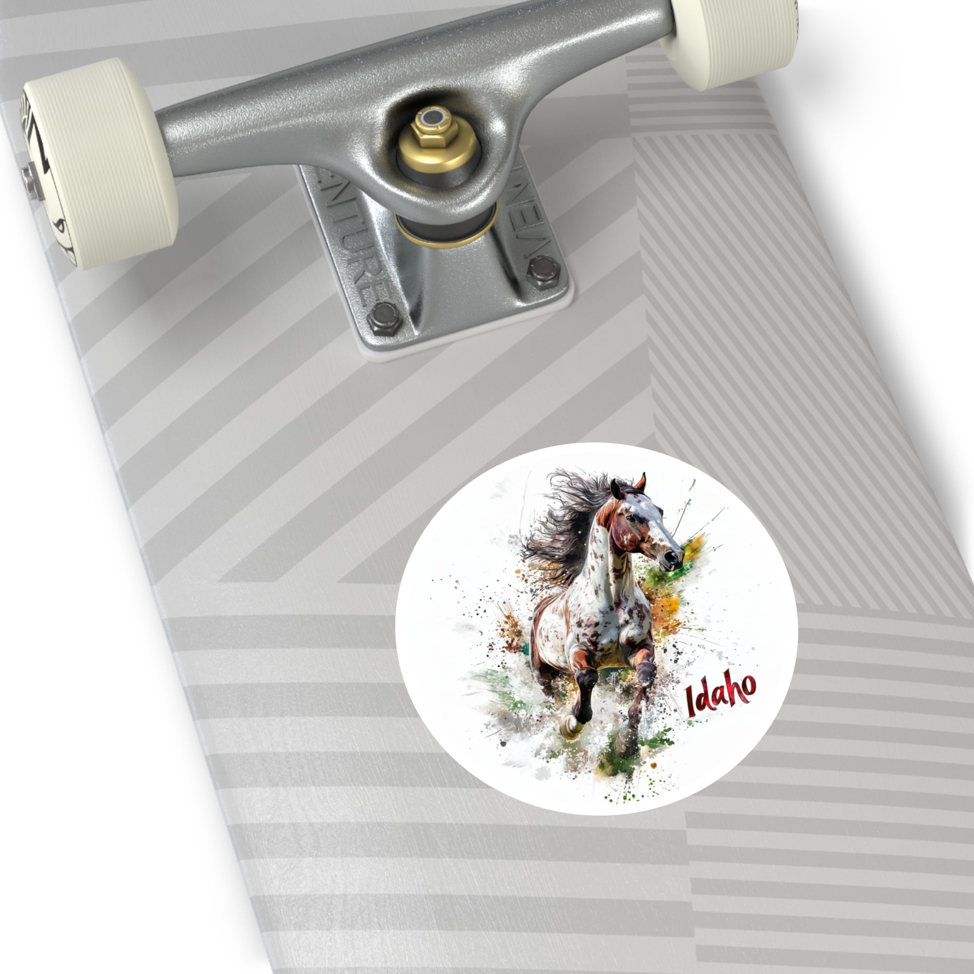 Idaho Appaloosa, Running Horse Sticker, Laptop or Water Bottle, State Pride Design