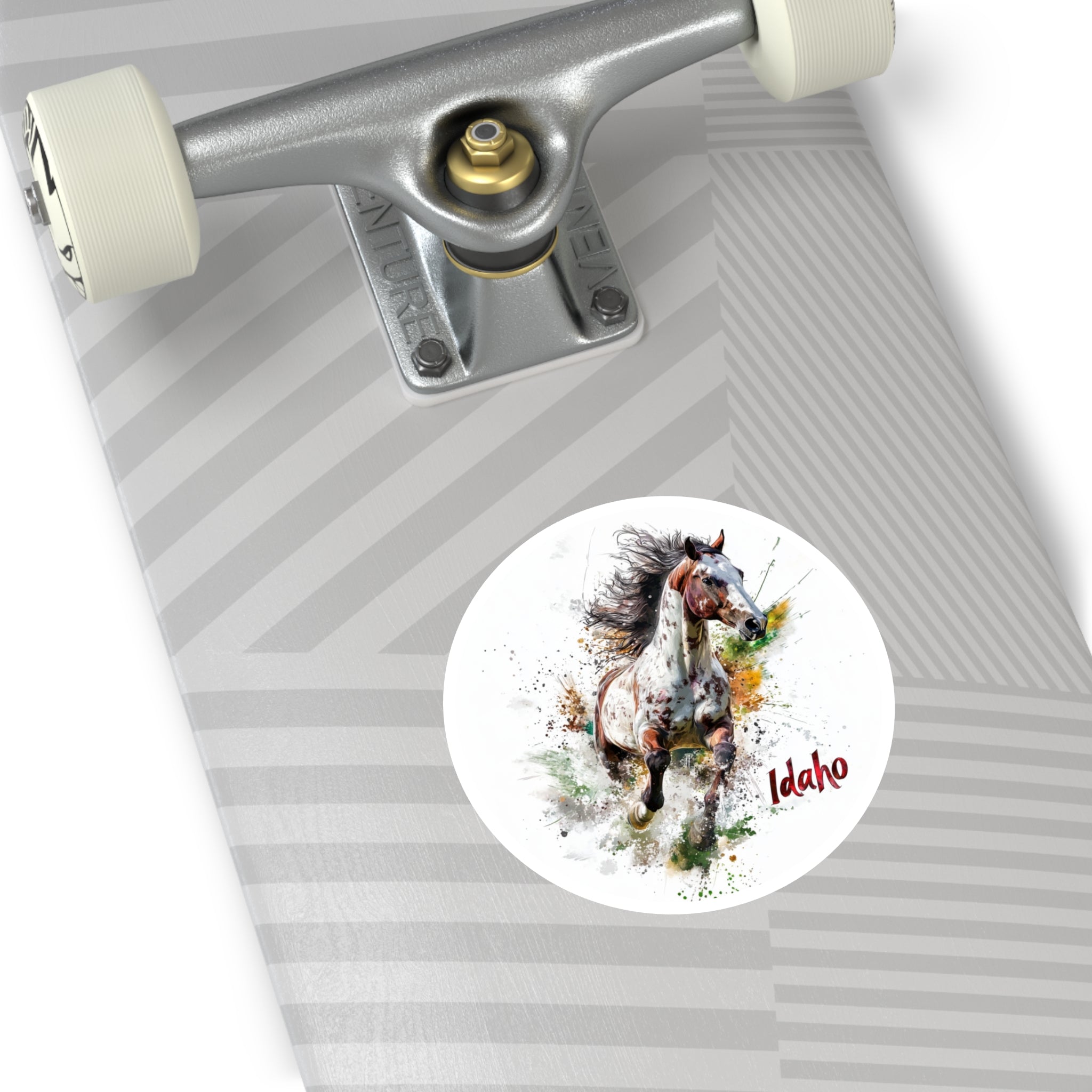 Idaho Appaloosa, Running Horse Sticker, Laptop or Water Bottle, State Pride Design