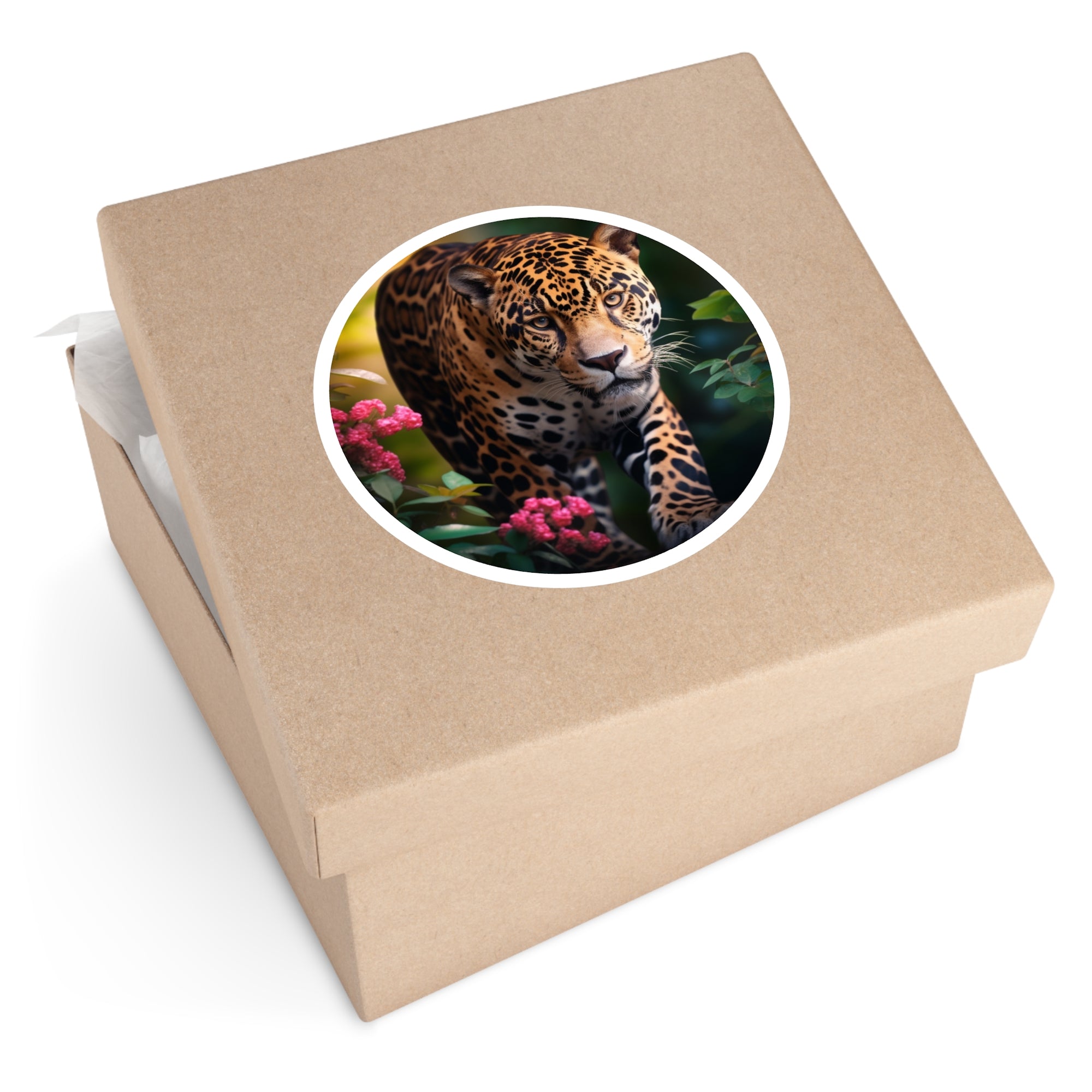 Jaguar in Nature, Realistic Wildlife Sticker, Jungle Art, Animal Lover Gift