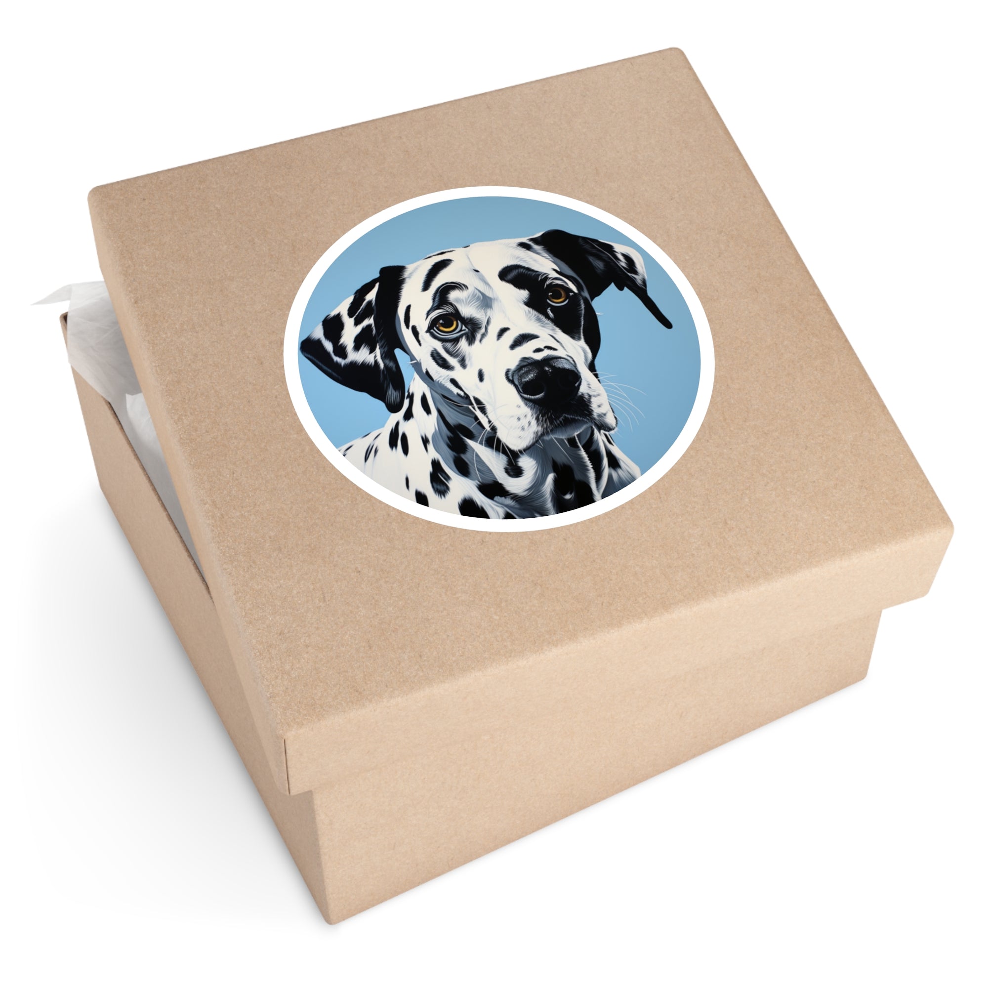 Dalmatian Dog Sticker, Black and White Pet Art, Modern Dog Design