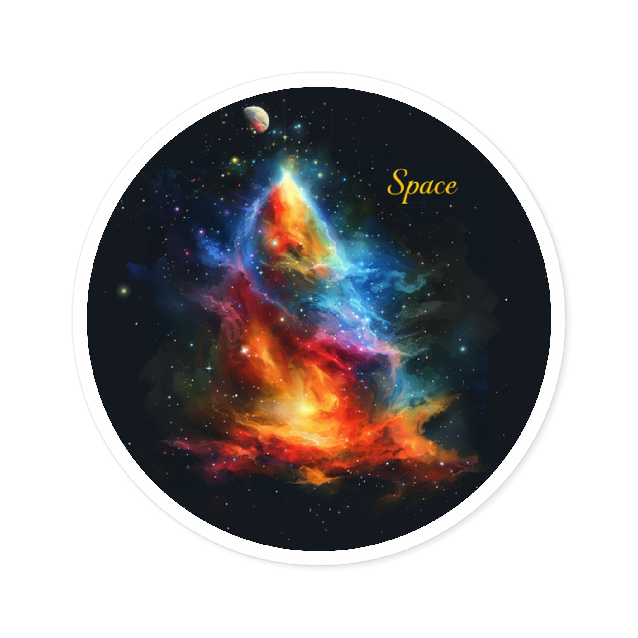 Space Sticker, Cosmic Nebula Art, Galaxy Design, Astronaut Gift