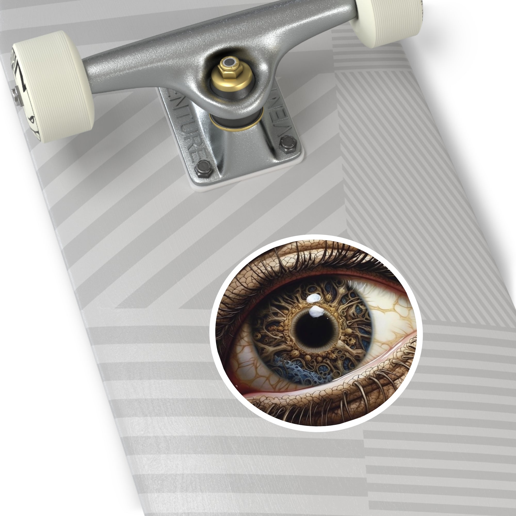 Mechanical Eye Detail, Surreal Vision Sticker, Laptop Decal, Trippy Art Gift