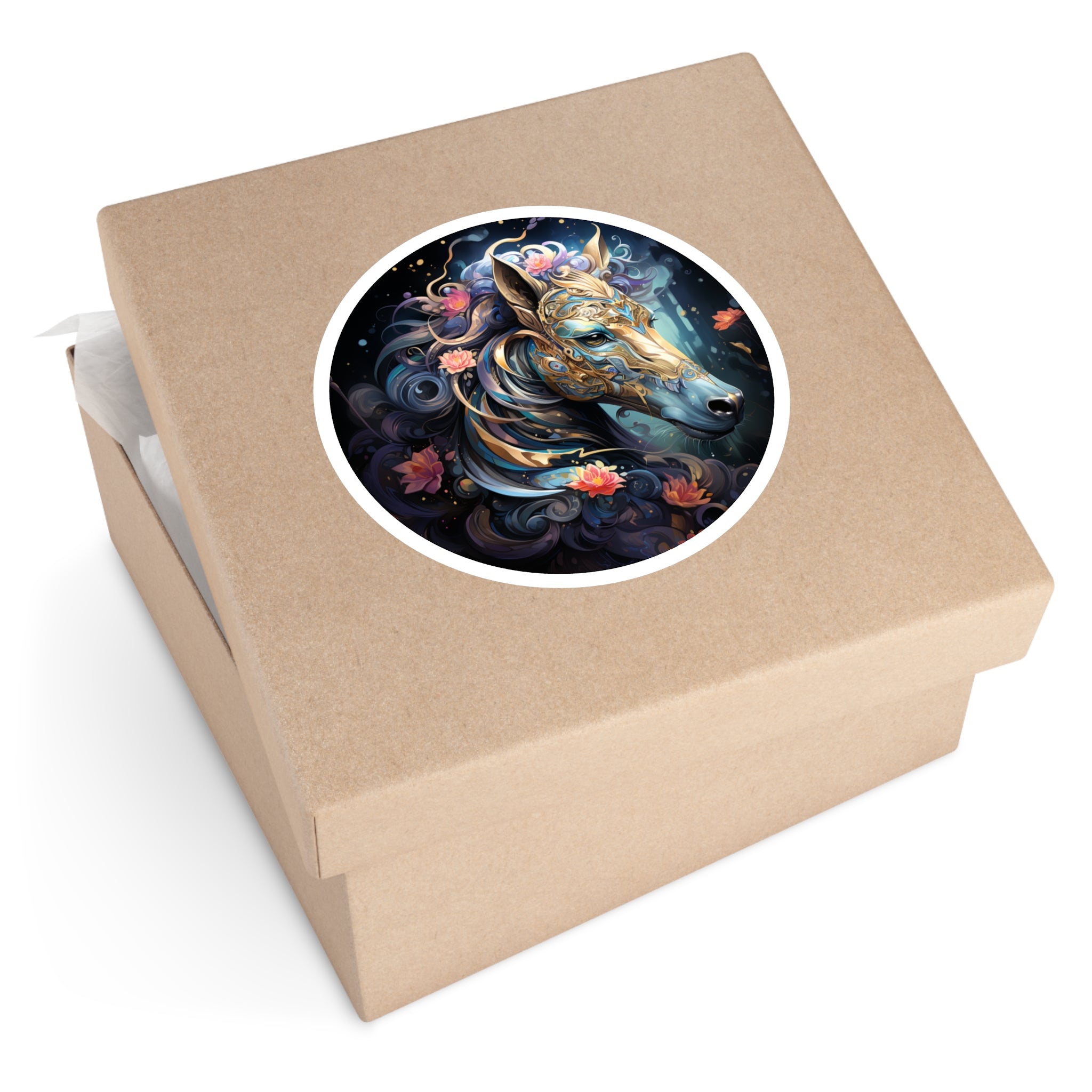 Decorative Horse, Fantasy Art Sticker, Laptop Decor, Creative Gift