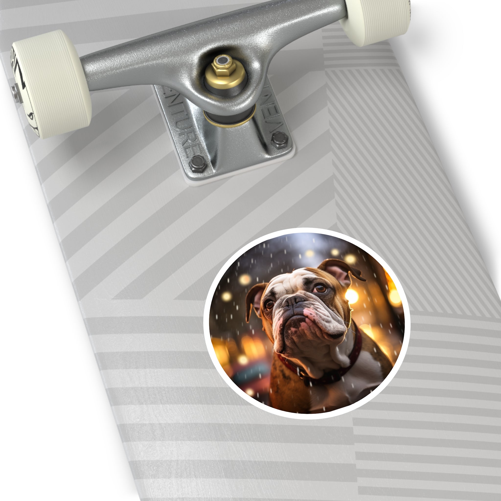 Bulldog Portrait, Soft Art Sticker, Notebook Decor, Pet Lover Gift