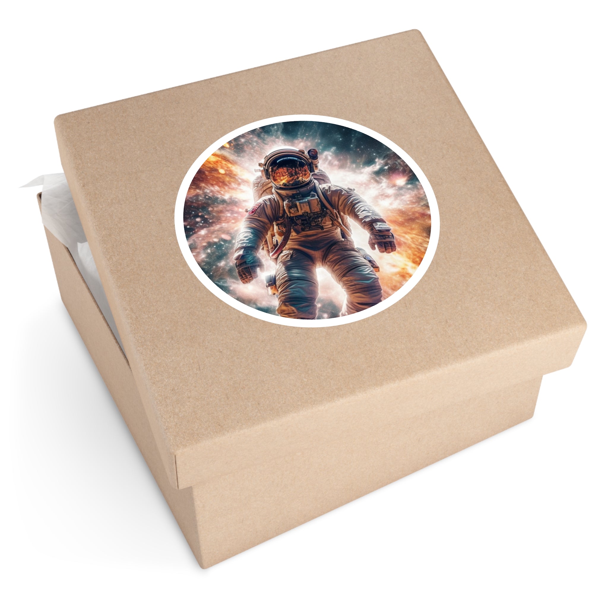 Galactic Astronaut, Space Art Sticker, Cosmic Design, Adventure Theme