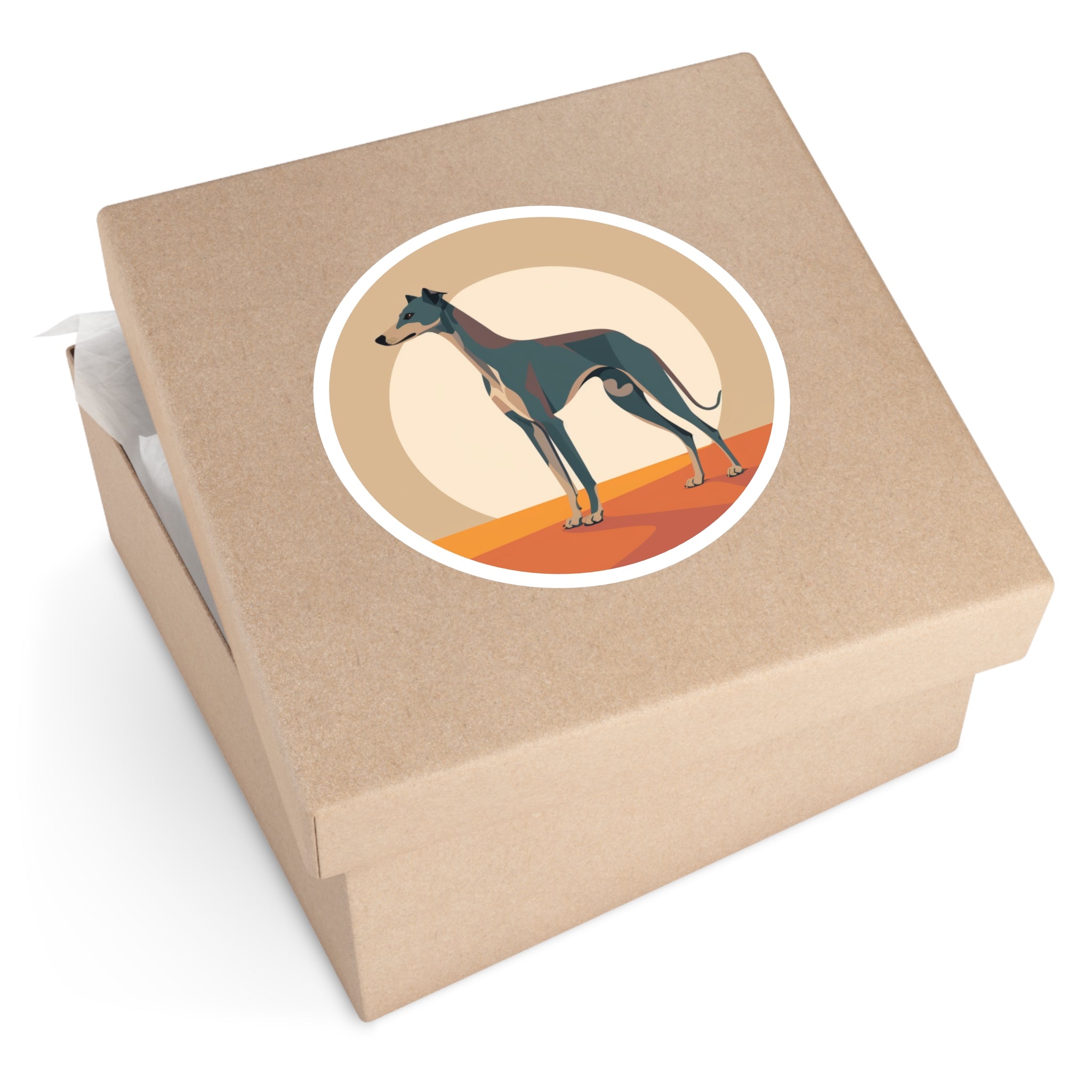 Greyhound Minimalist Sticker, Sleek Design, Modern Dog Art, Elegant Lines