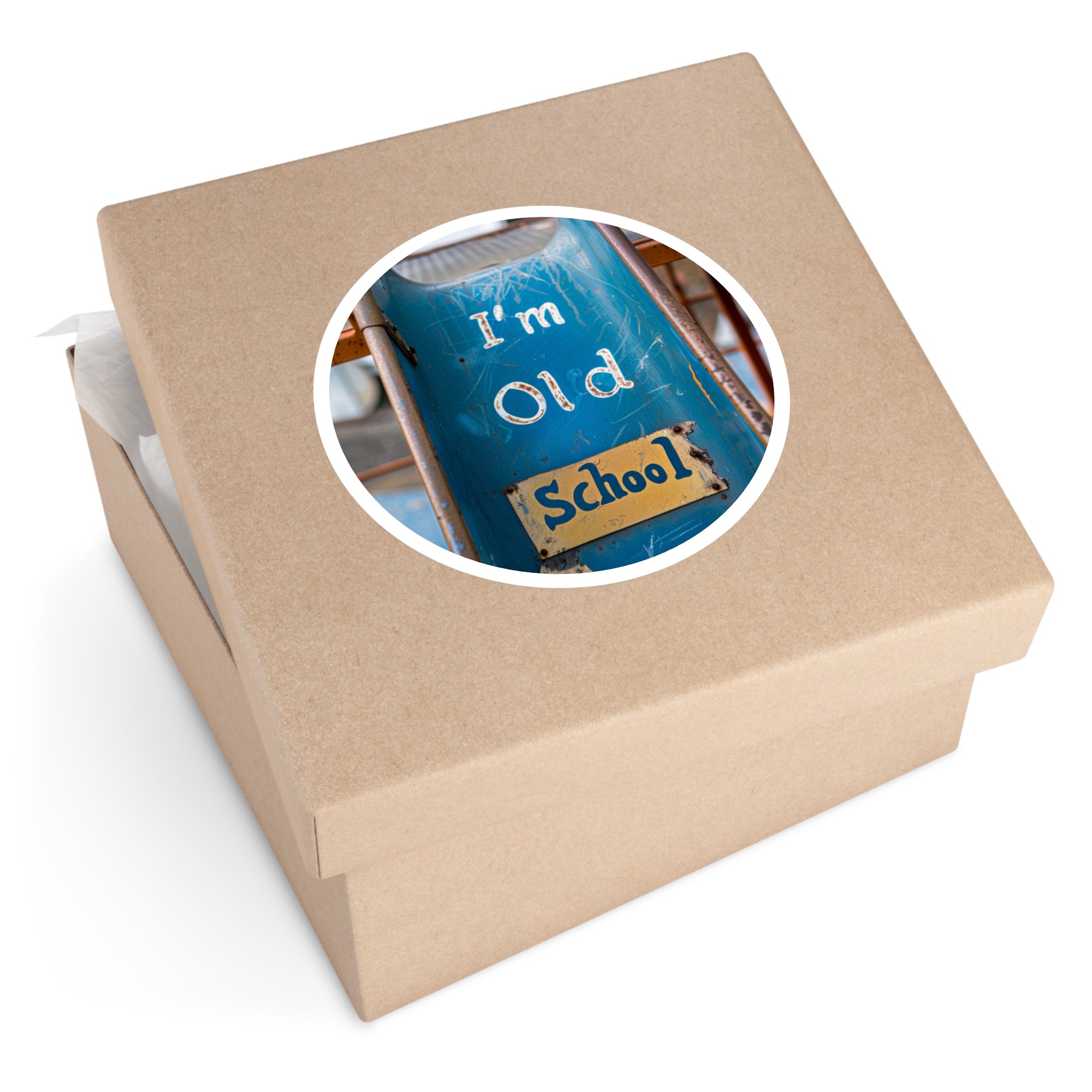 Old School, Retro Playground Sticker, Nostalgic Design, Vintage Fun