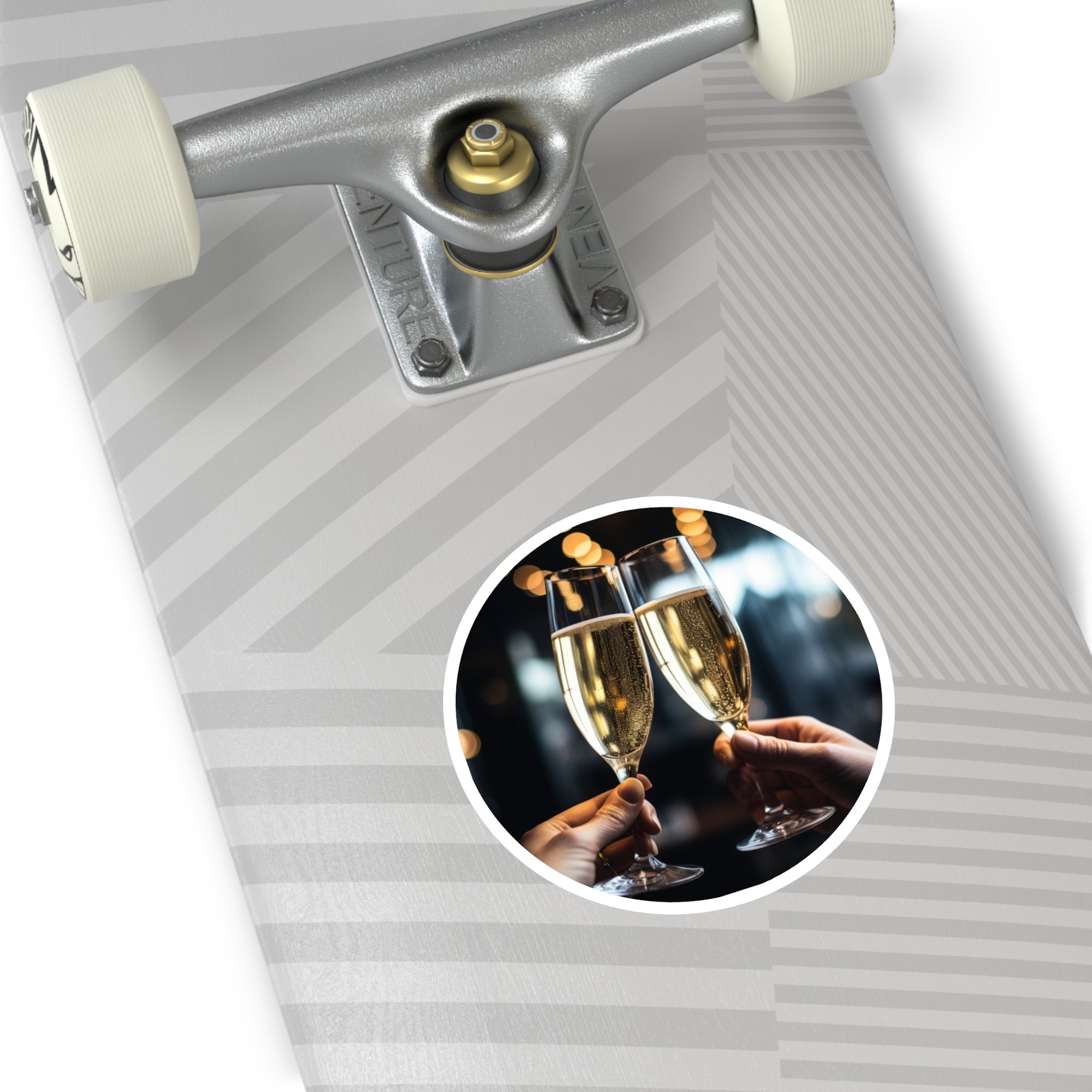 Celebration Cheers, Champagne Toast Sticker, Laptop or Journal, Party Gift