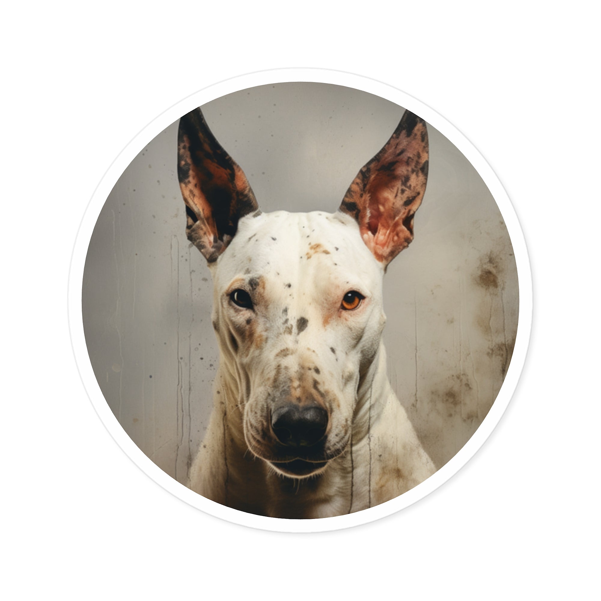 Bull Terrier, Minimalist Dog Sticker, Wabi-Sabi Art, Simple Beauty