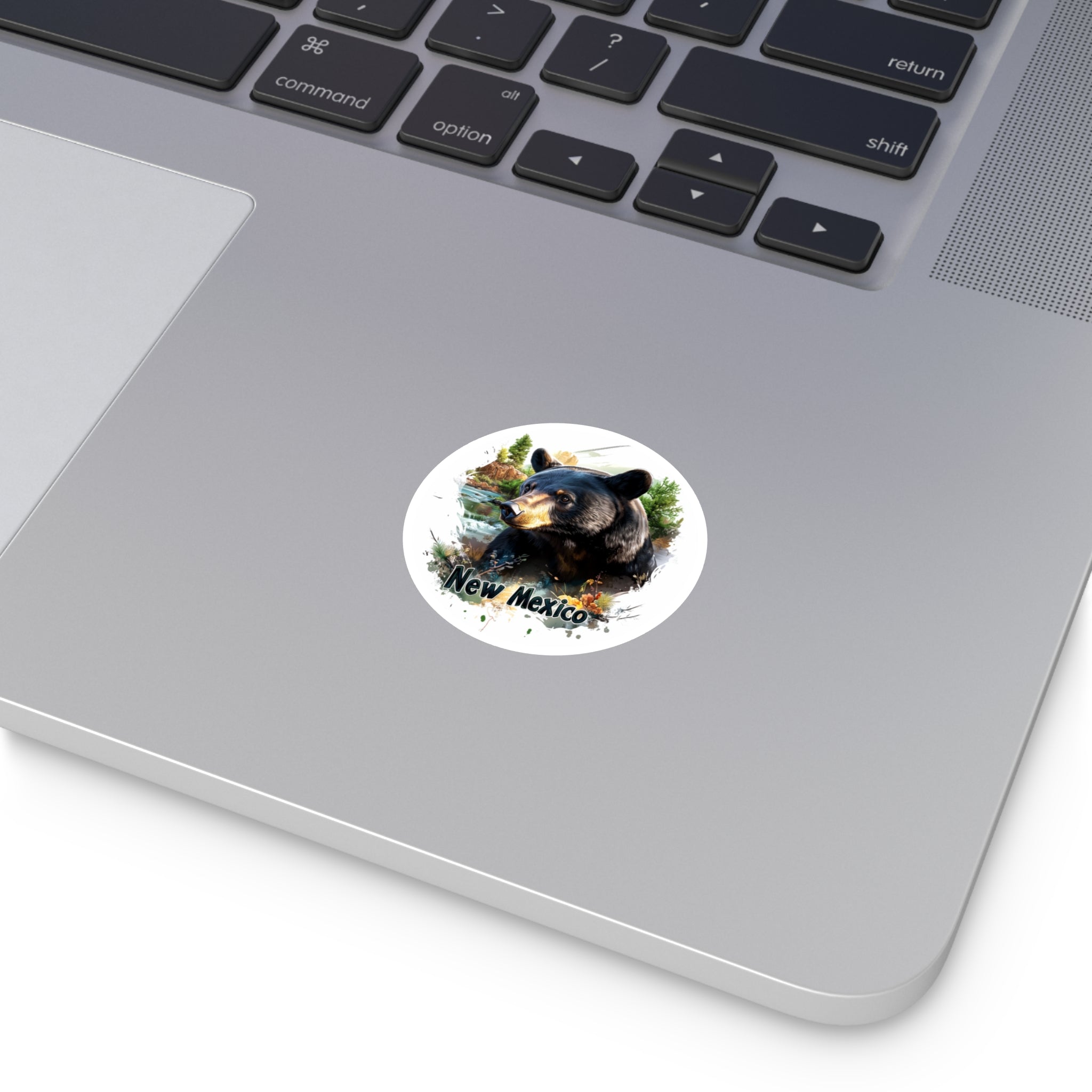 New Mexico Black Bear, Scenic River Sticker, State Animal Art, Nature Scene