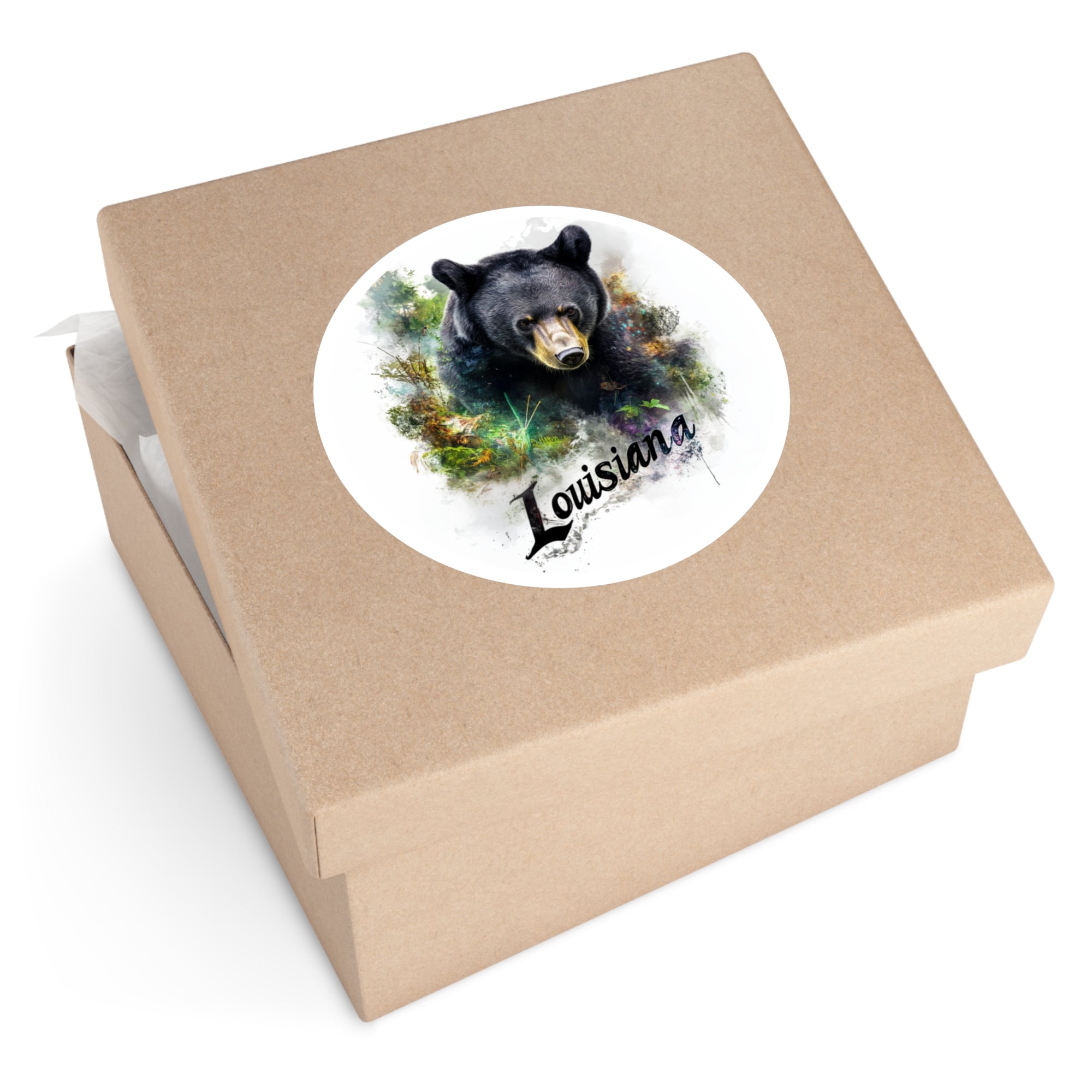 Louisiana Bear, Bayou Forest Sticker, Laptop or Journal, State Wildlife Gift