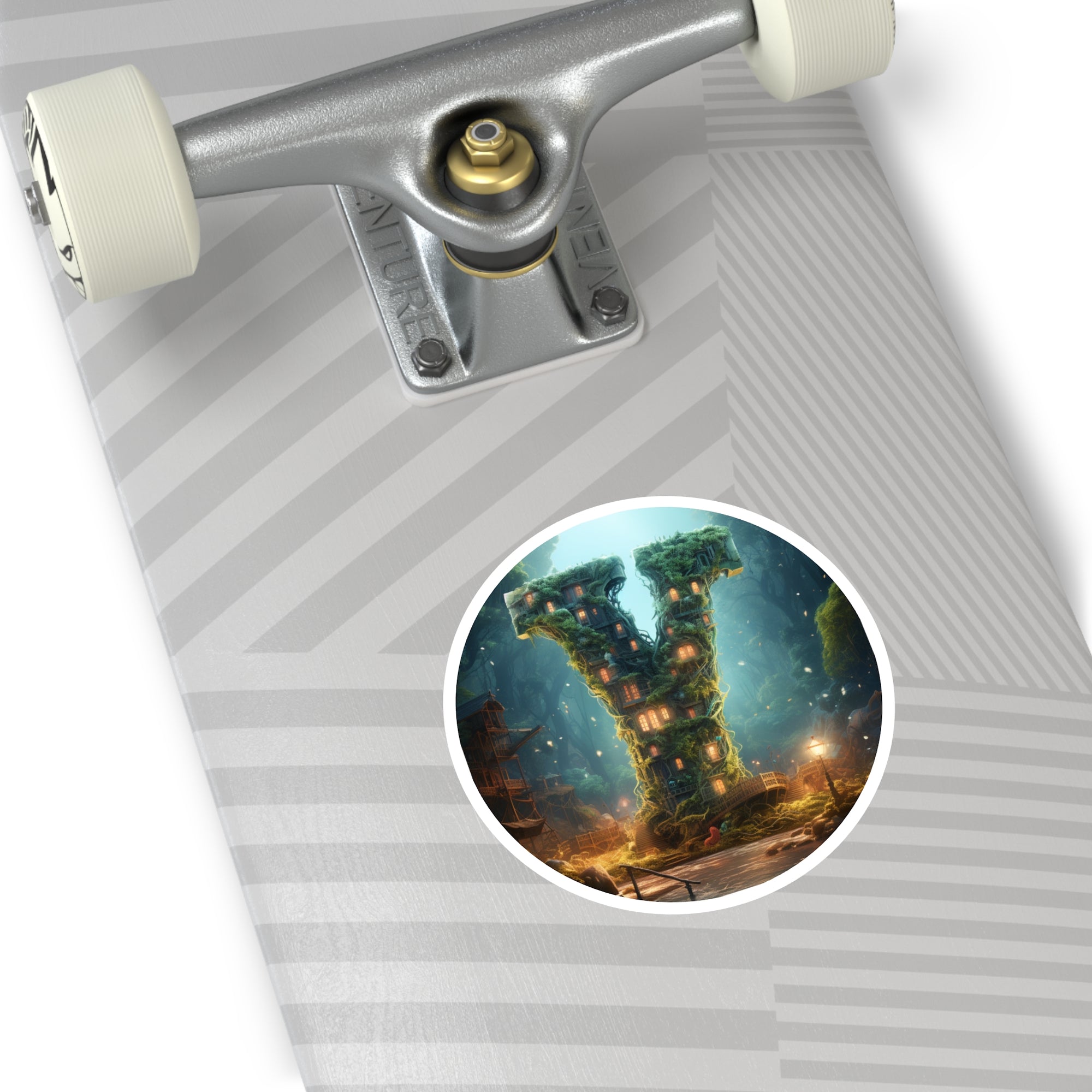 letter y forest sticker, enchanted style, laptop decor, fantasy art gift