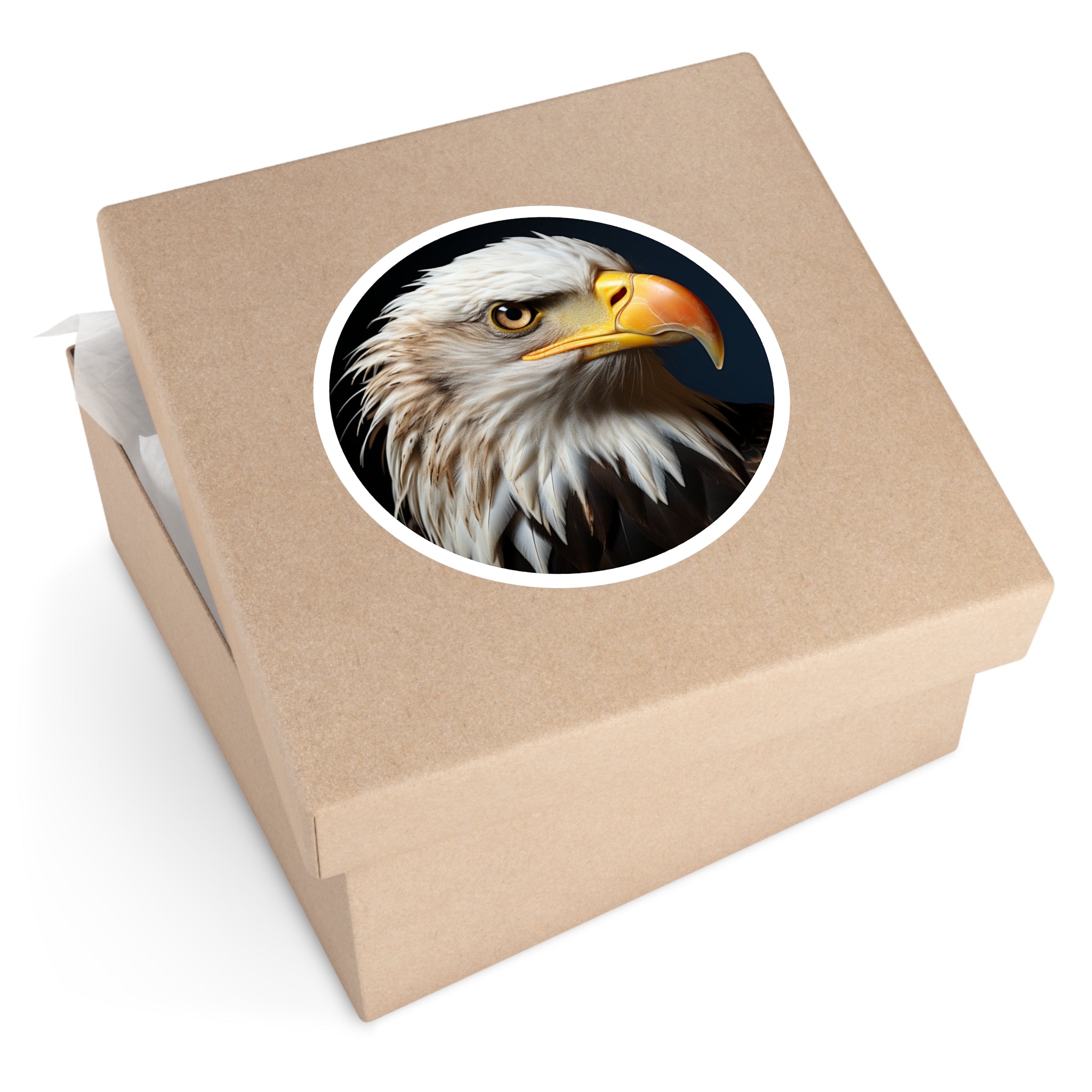 Bald Eagle Head Profile Sticker, Powerful Realistic Art, Patriotic Gift, Nature Collector